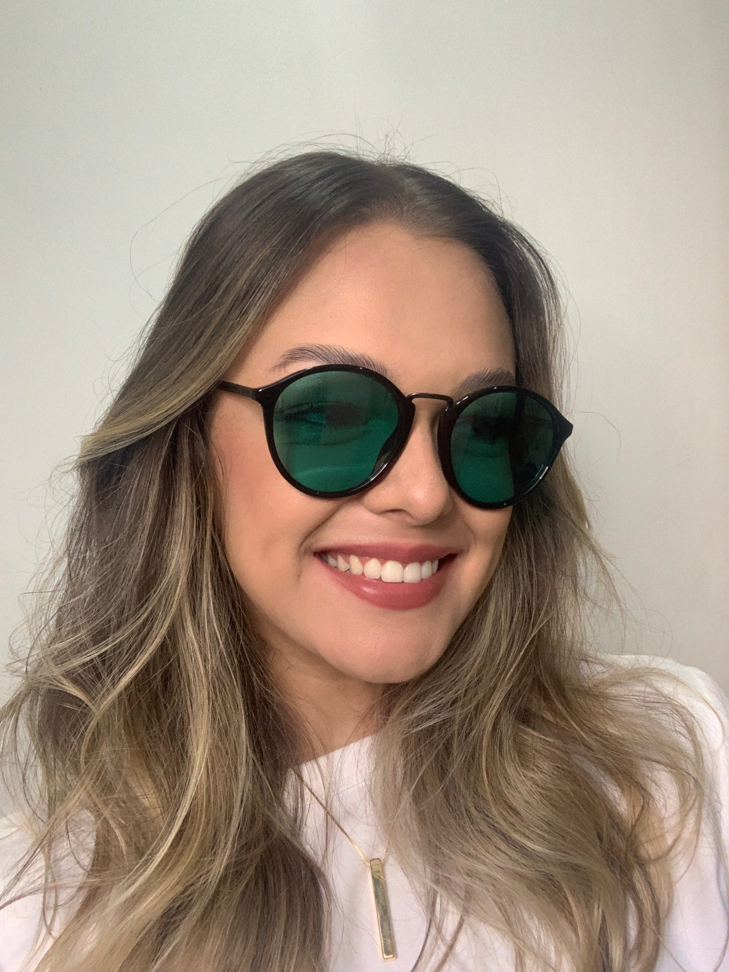 Colcci Tanne Redondo Preto Brilho/ Turquesa Claro - Solar - TAM 50 mm