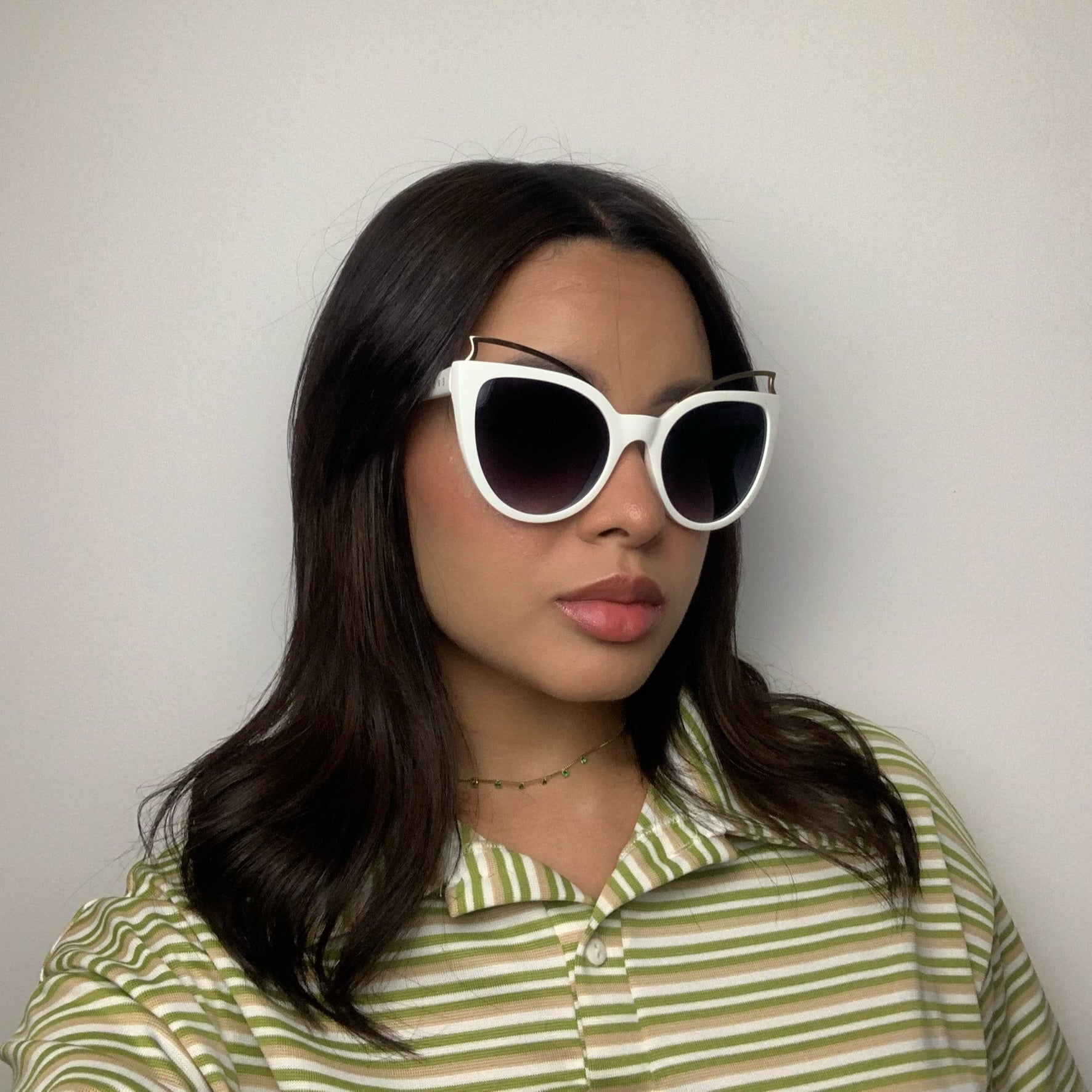 Óculos de Sol Evoke Penelope B01 White Shine / Gray Gradient Unico - Lente 5,6 cm