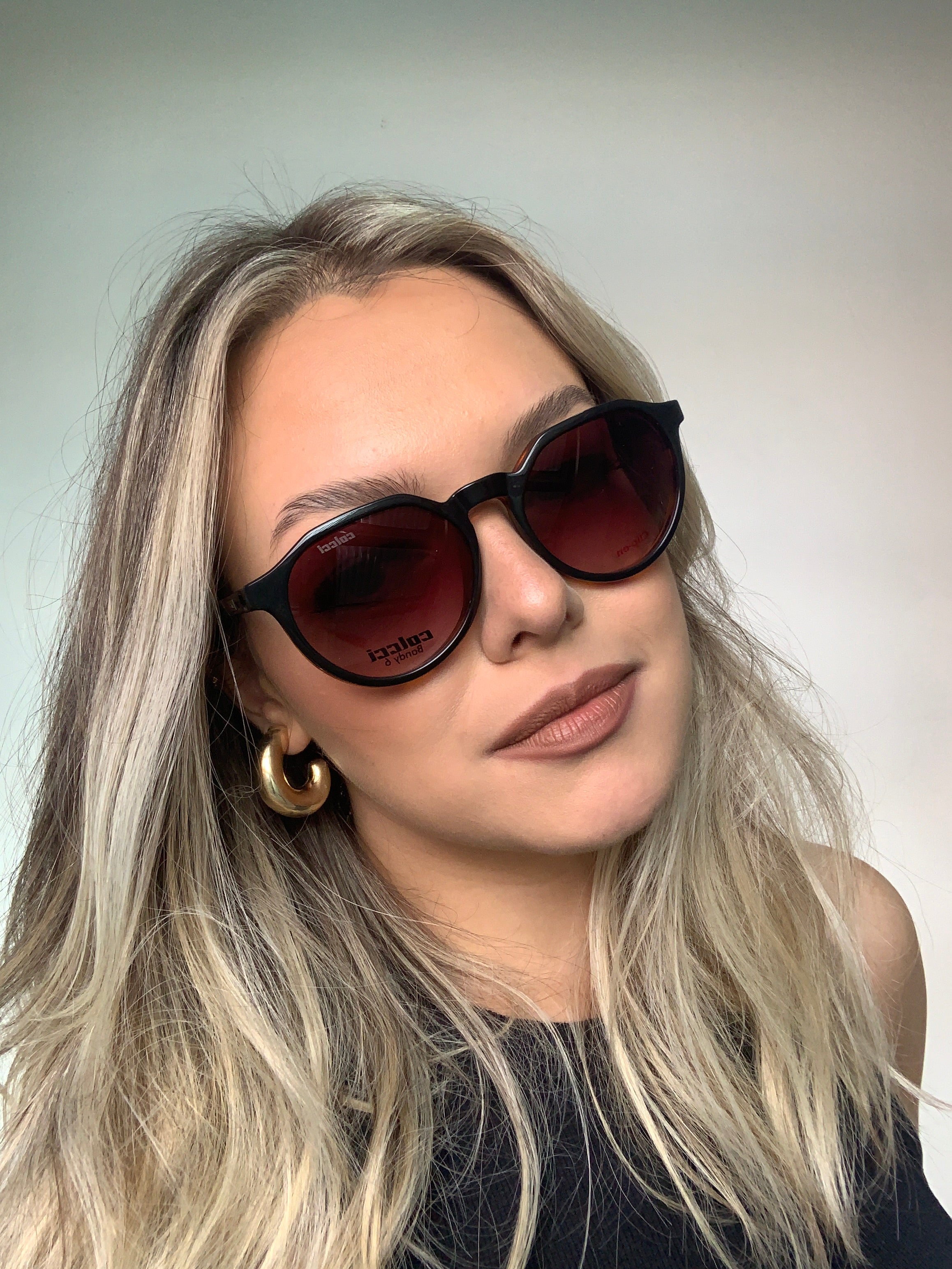 Colcci Bandy 6 Clip On Marrom Mesclado e Preto Brilho/ Marrom Degradê - Lente 5,3 cm - Grau