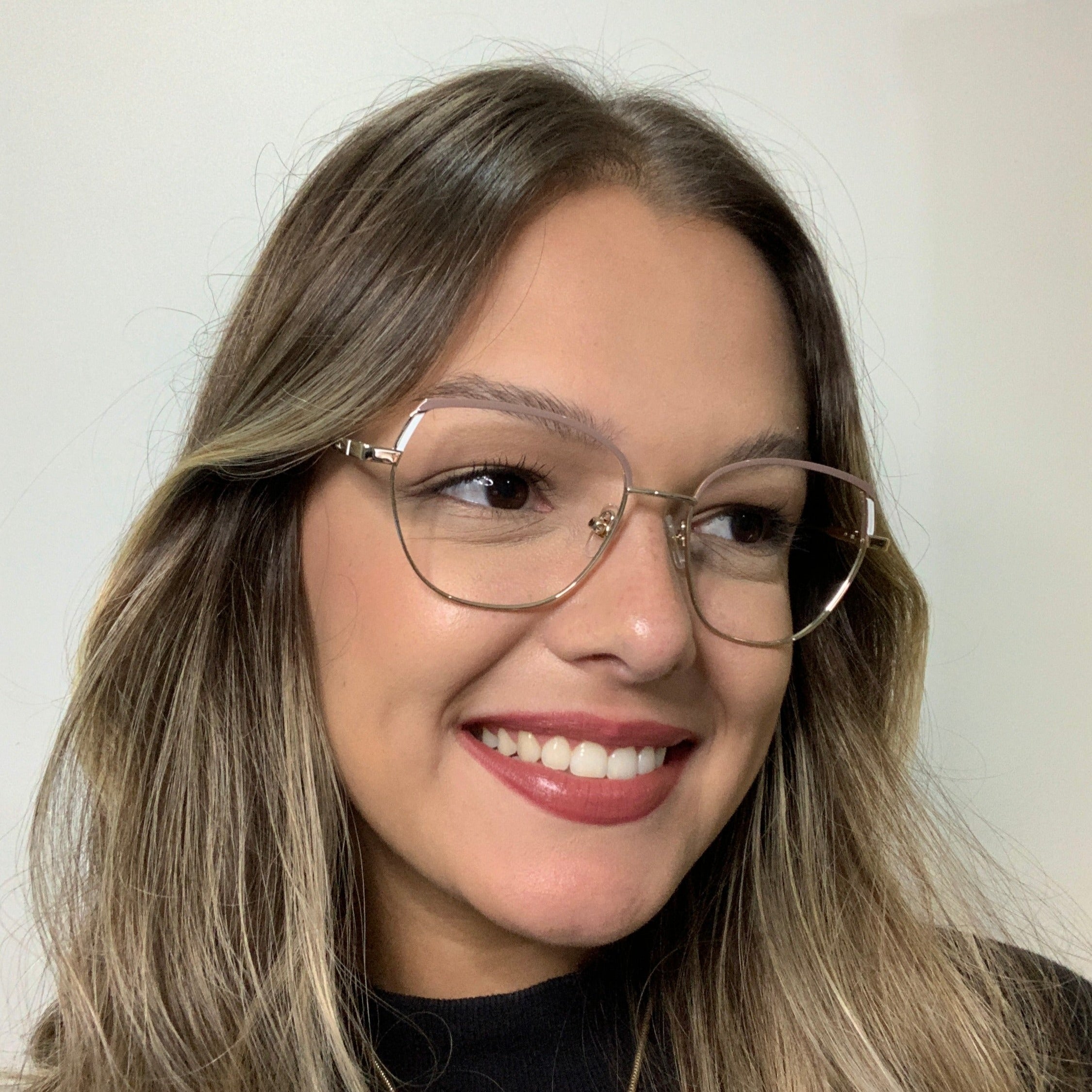 Colcci C6228 Retrô Dourado Brilho C/ Nude - Grau - TAM 54 mm