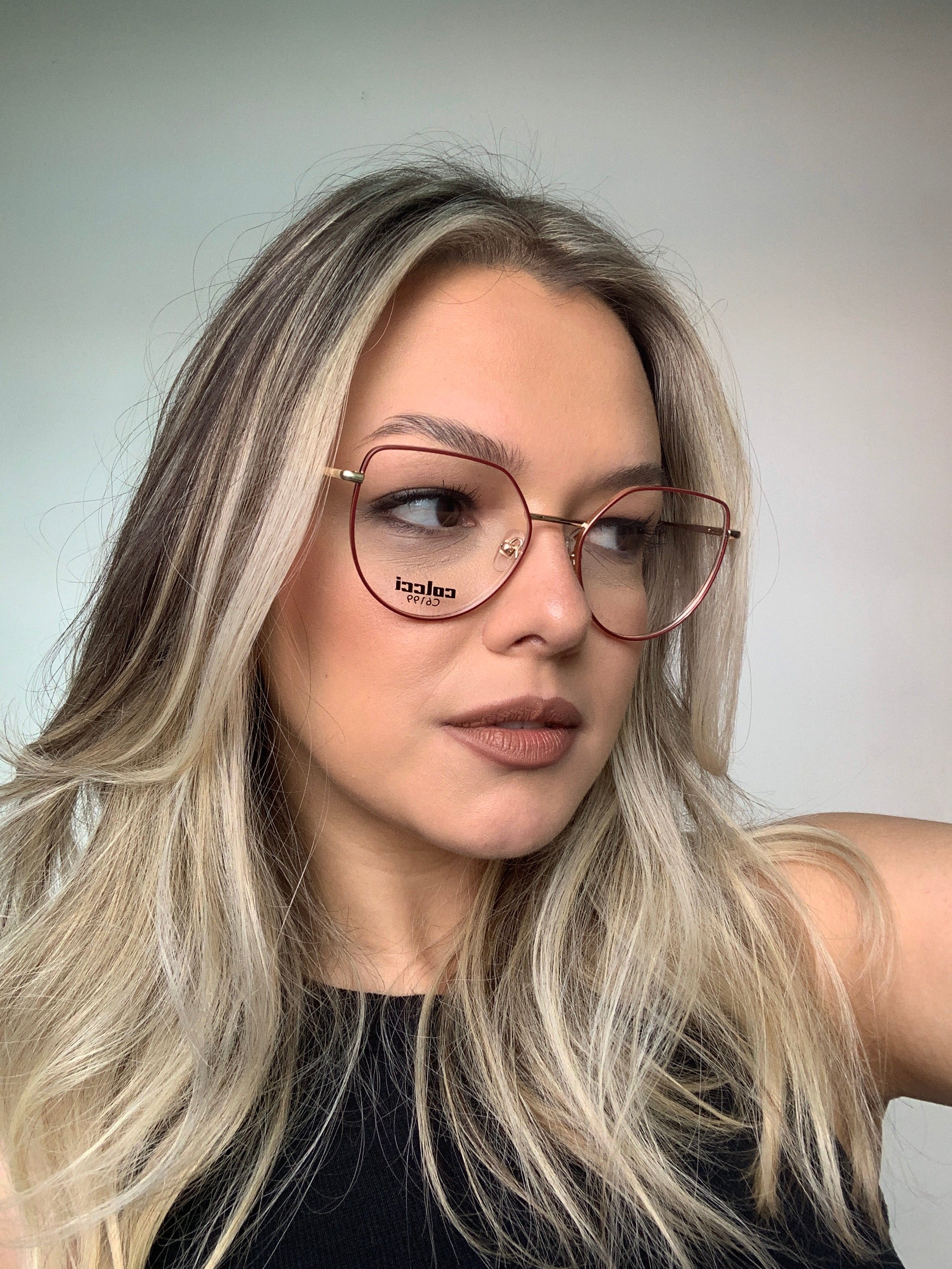 Colcci C6199 Dourado e Vinho Brilho - Lente 5,4 c - Grau