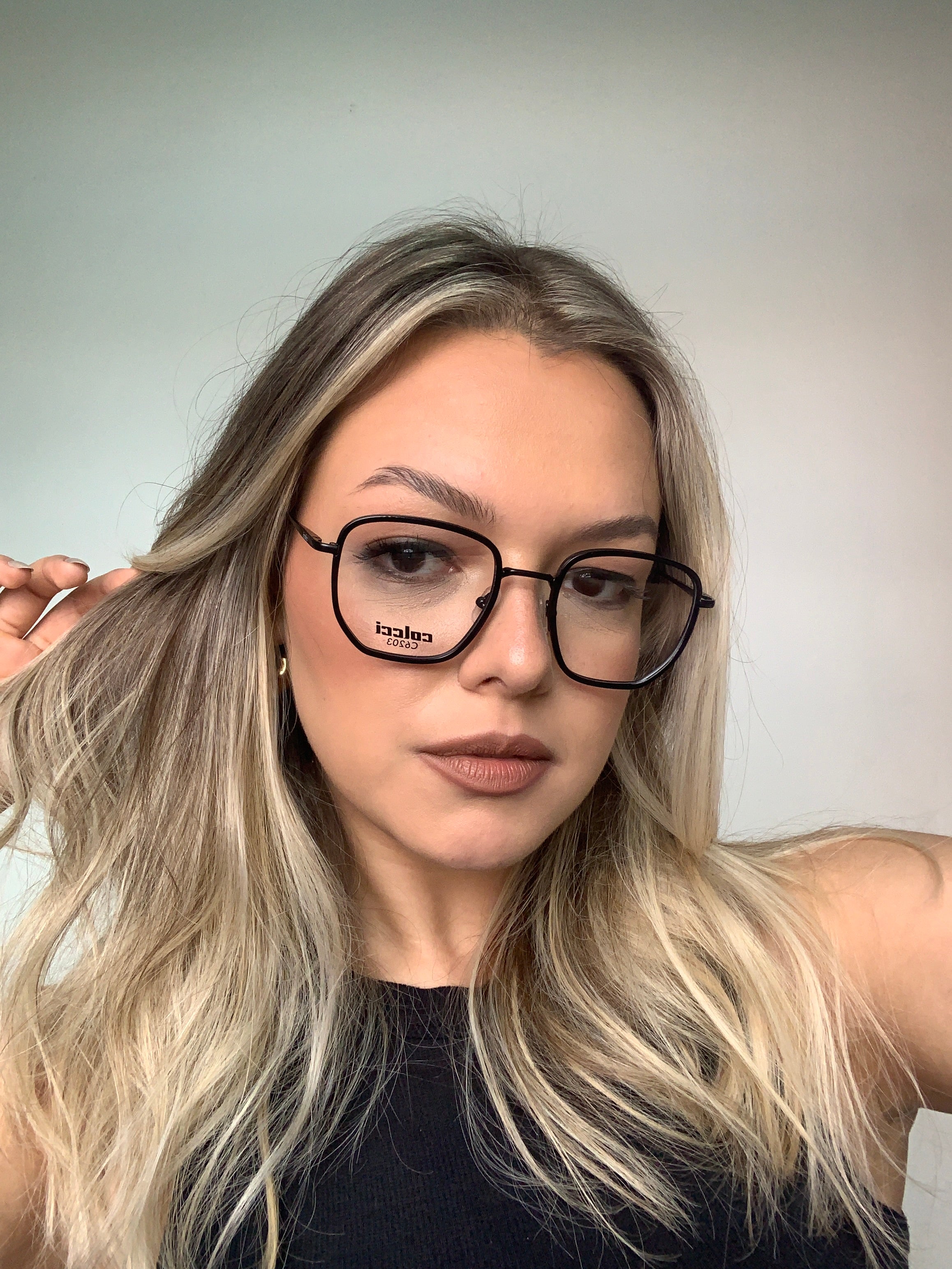 Colcci C6203 Preto Fosco e Brilho - Lente 5,2 cm - Grau