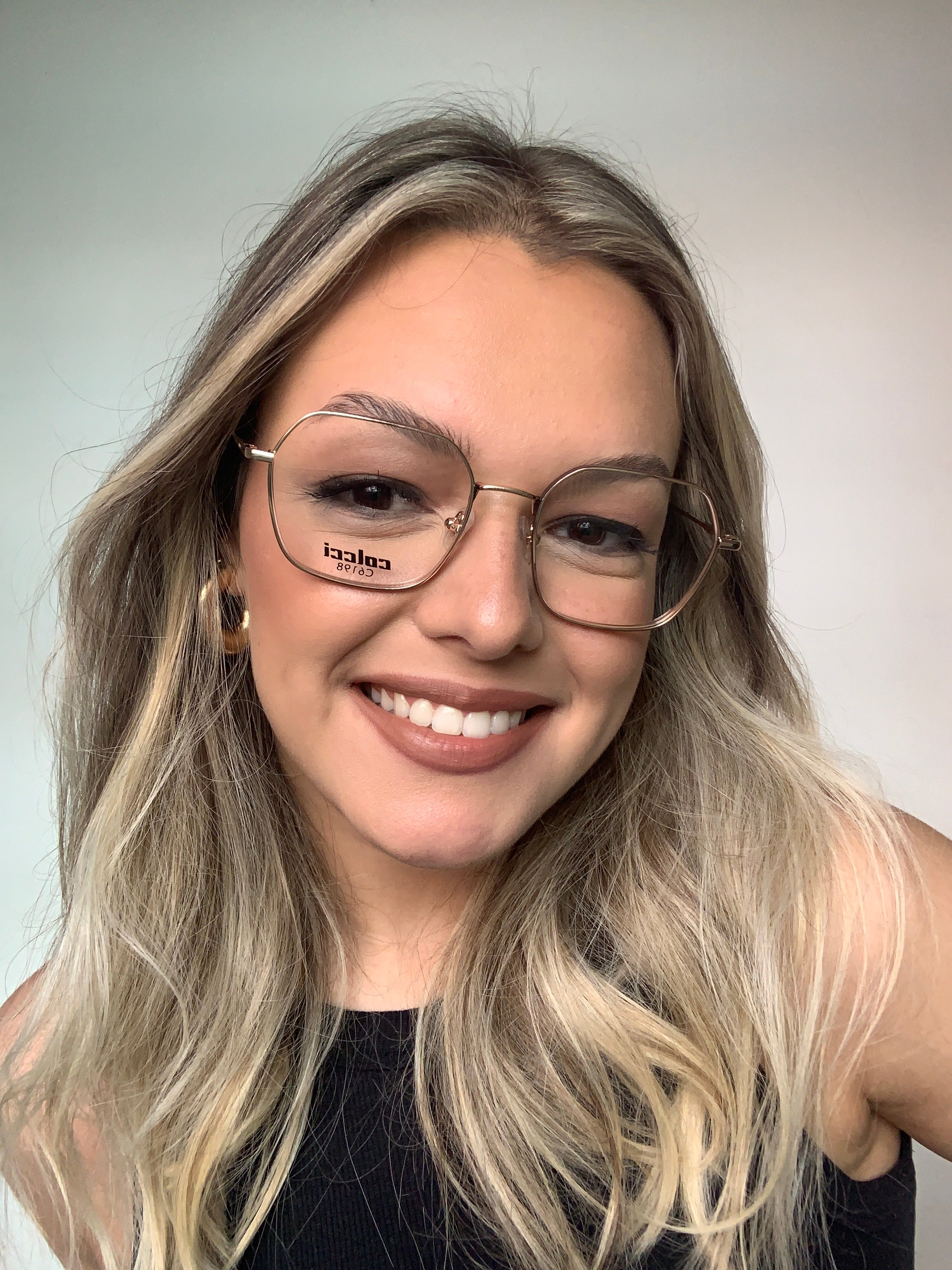 Colcci C6198 Dourado Brilho e Marrom Fosco - Lente 5,4 cm - Grau