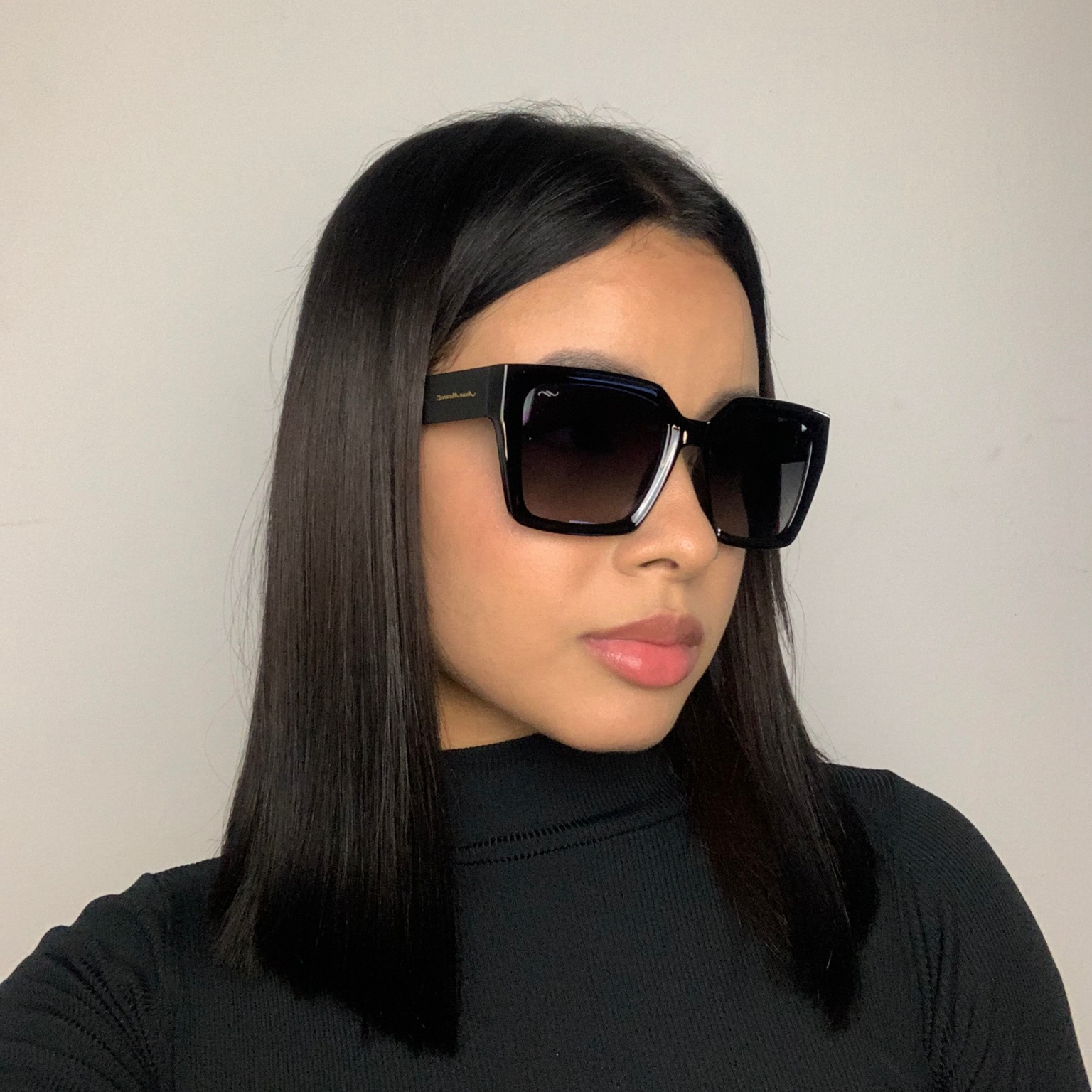 Jean Marcell JM5040 A02 Preto Brilho Preto Degradê - Sol - 54 mm