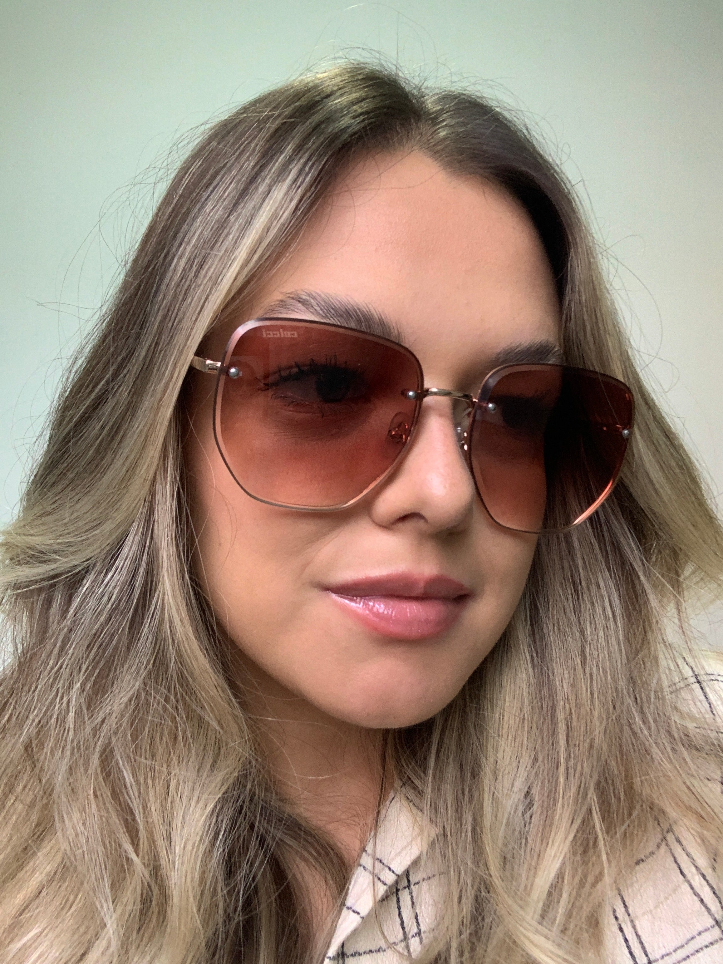 Colcci C0227 Retrô Dourado Brilho/ Marrom Degradê - Solar - TAM 50 mm