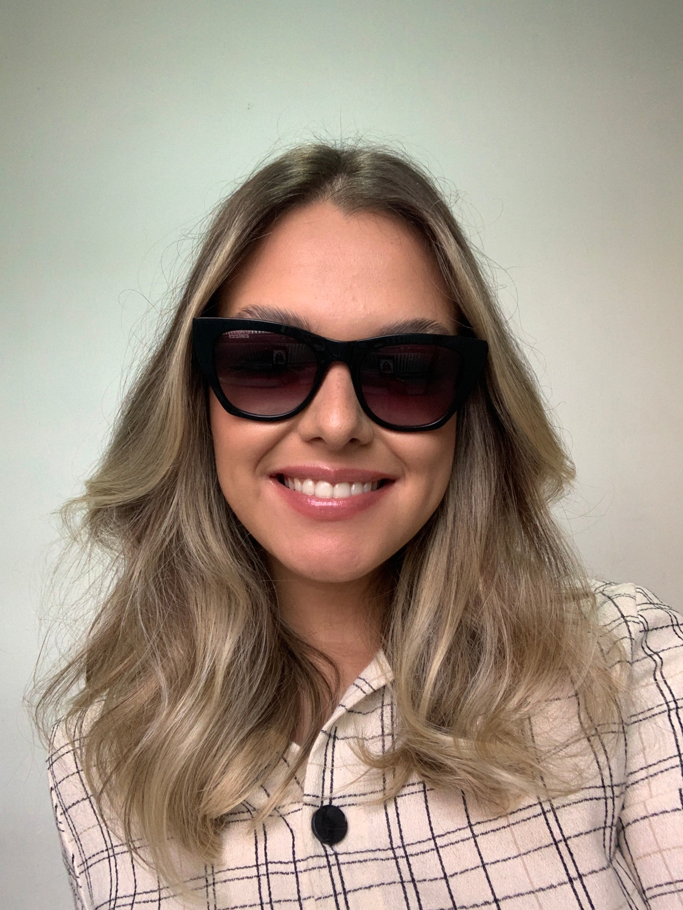 Colcci Cassia Camila Queiroz Retrô Preto Brilho/ Preto Degradê - Solar - TAM 50 mm