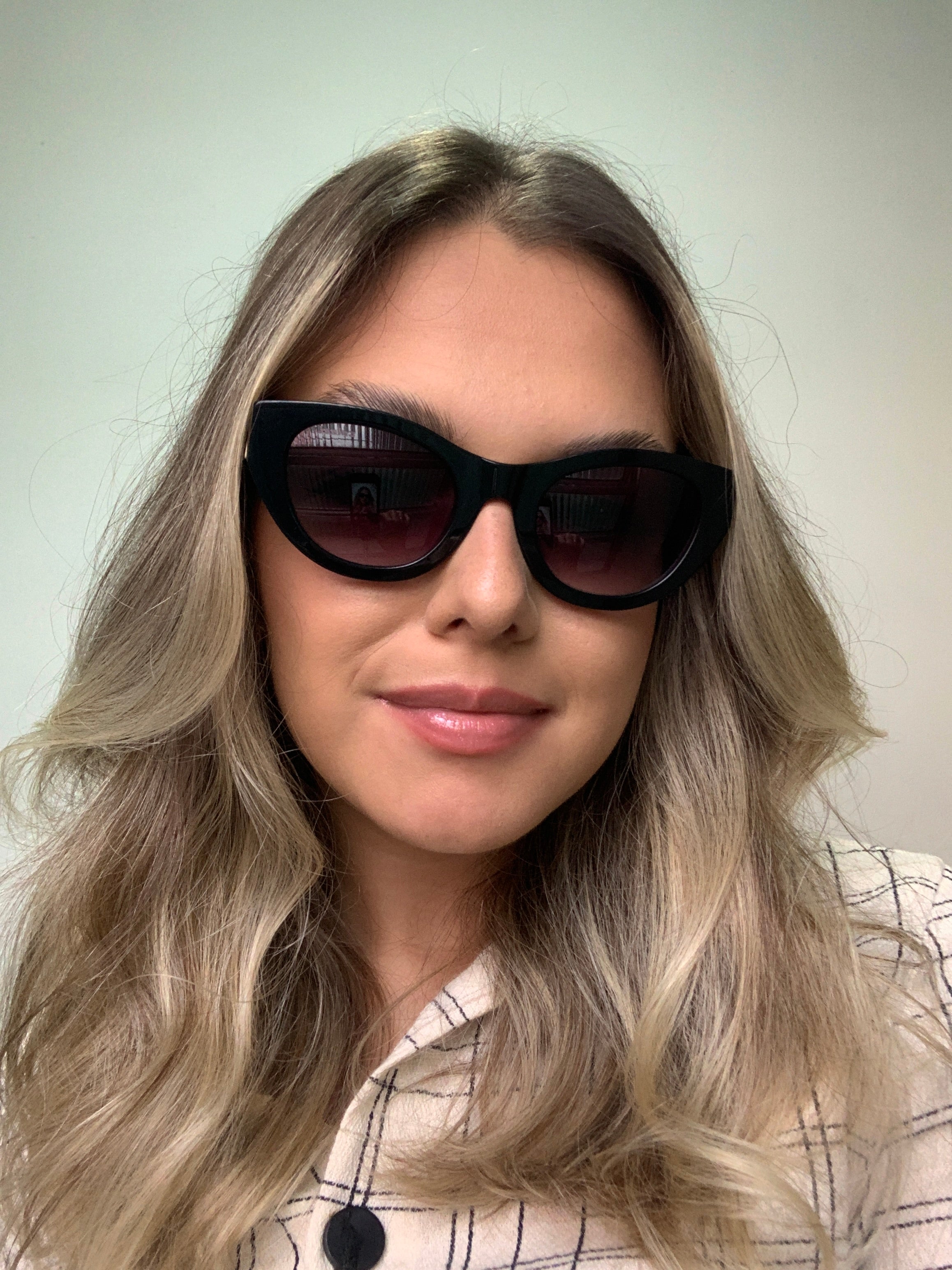 Colcci Rita Camila Queiroz Retrô Preto Brilho/ Preto Degradê - Solar - TAM 49 mm