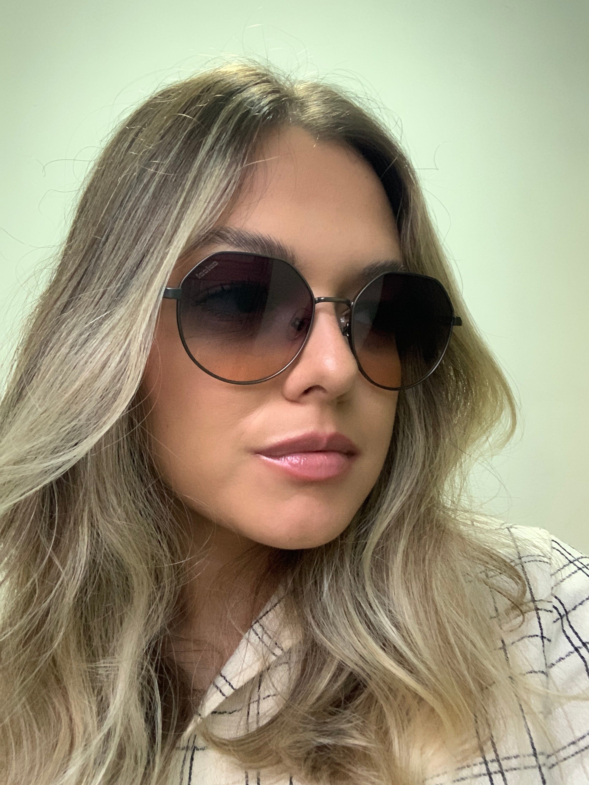 Colcci C0232 Geométrico Cinza Fosco/ Preto e Amarelo Degradê - Solar - TAM 55 mm