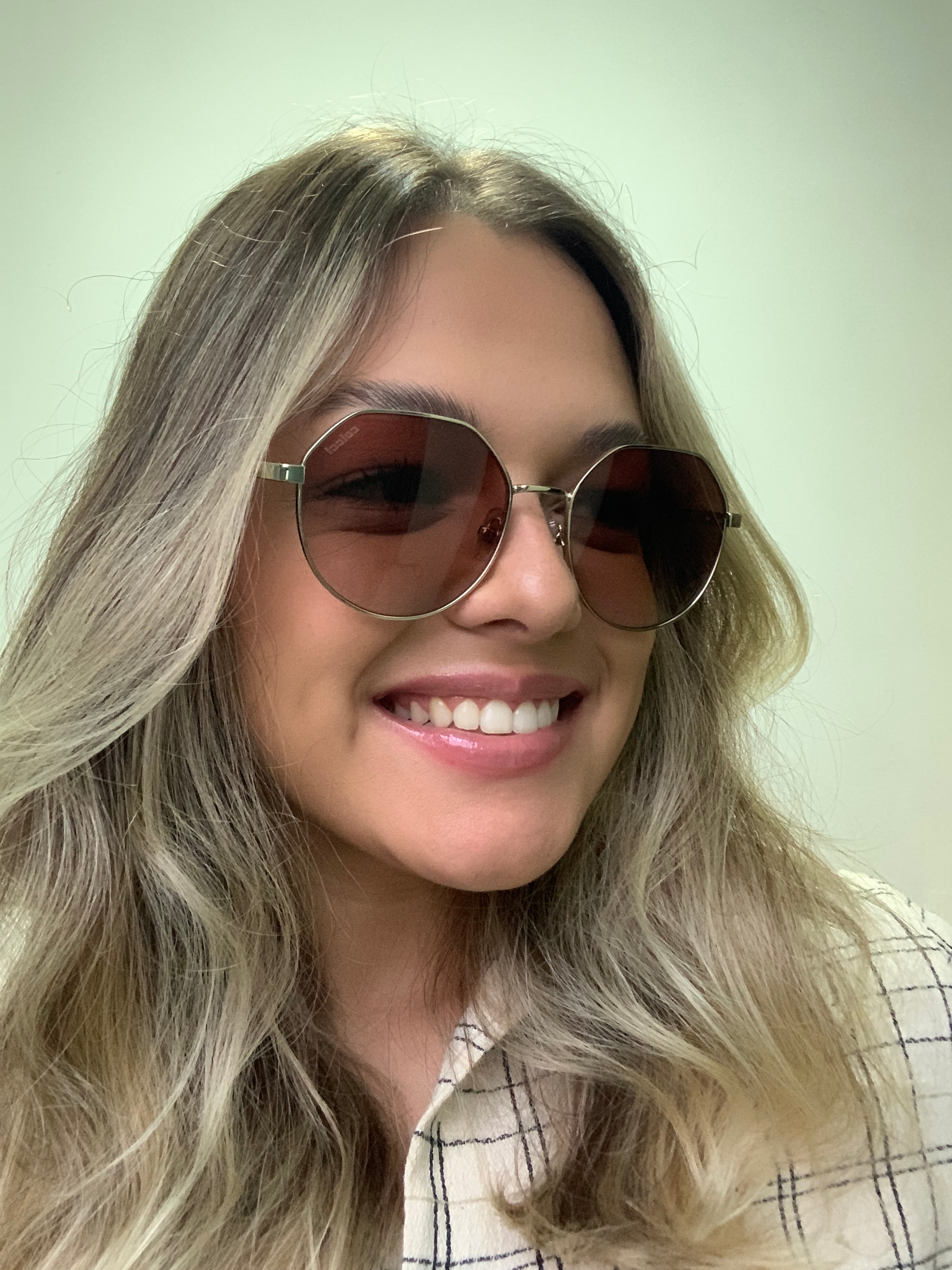 Colcci C0232 Geométrico Dourado e Marrom Mesclado Brilho/ Marrom Degradê - Solar - TAM 55 mm