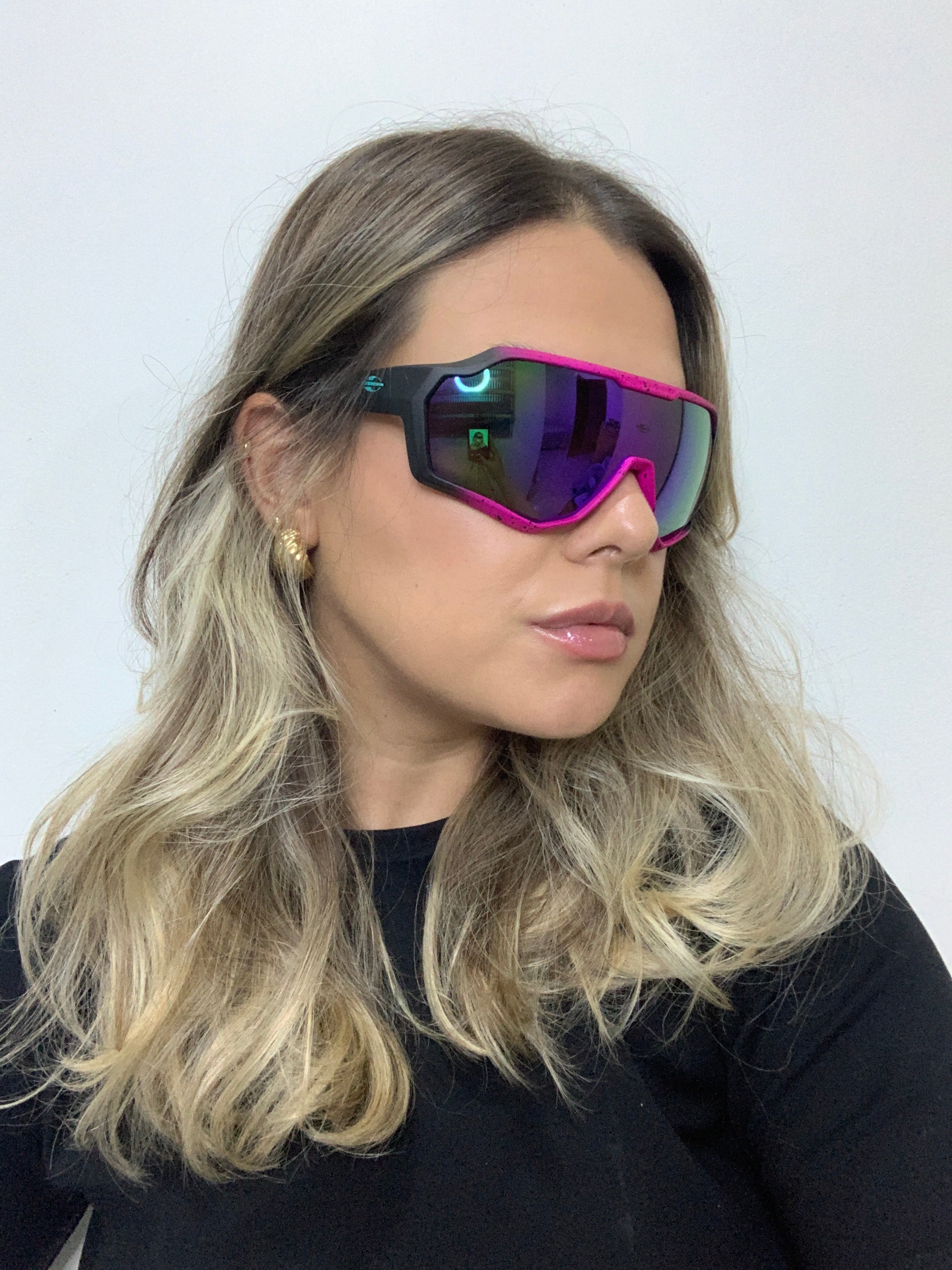 Mormaii Bravus Esportivo Rosa e Preto Fosco/ Roxo Espelhado - Solar - TAM 155 mm