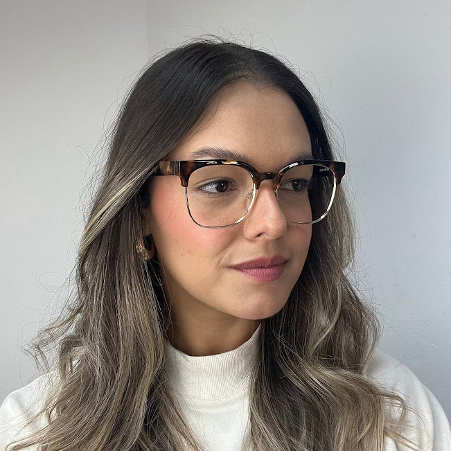 Atitude AT2068 G21 - Marrom Mesclado Dourado Brilho - Grau - 54 mm