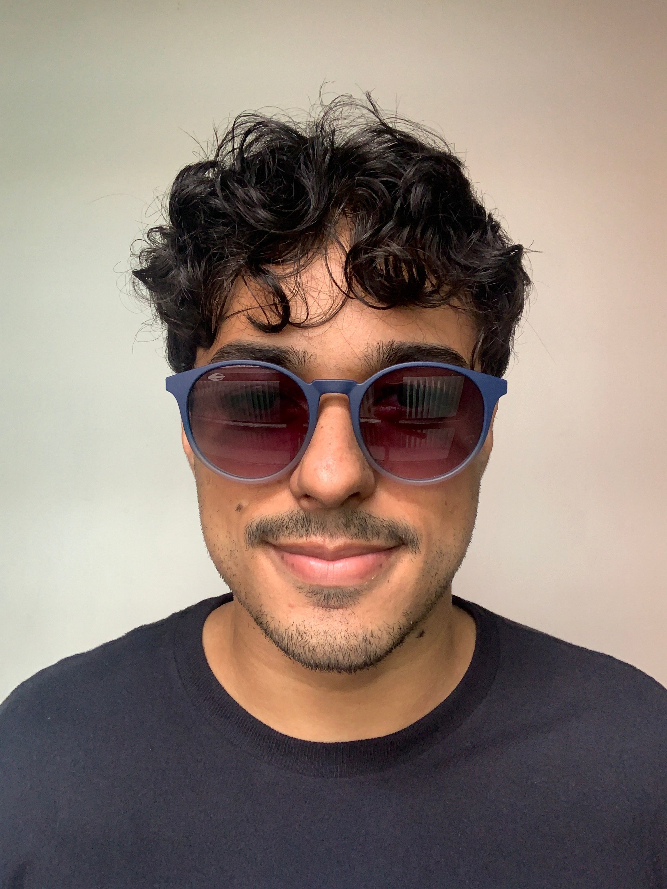 Mormaii Agra Sun Redondo Azul Degradê Fosco/ Preto Degradê - Solar - TAM 50 mm