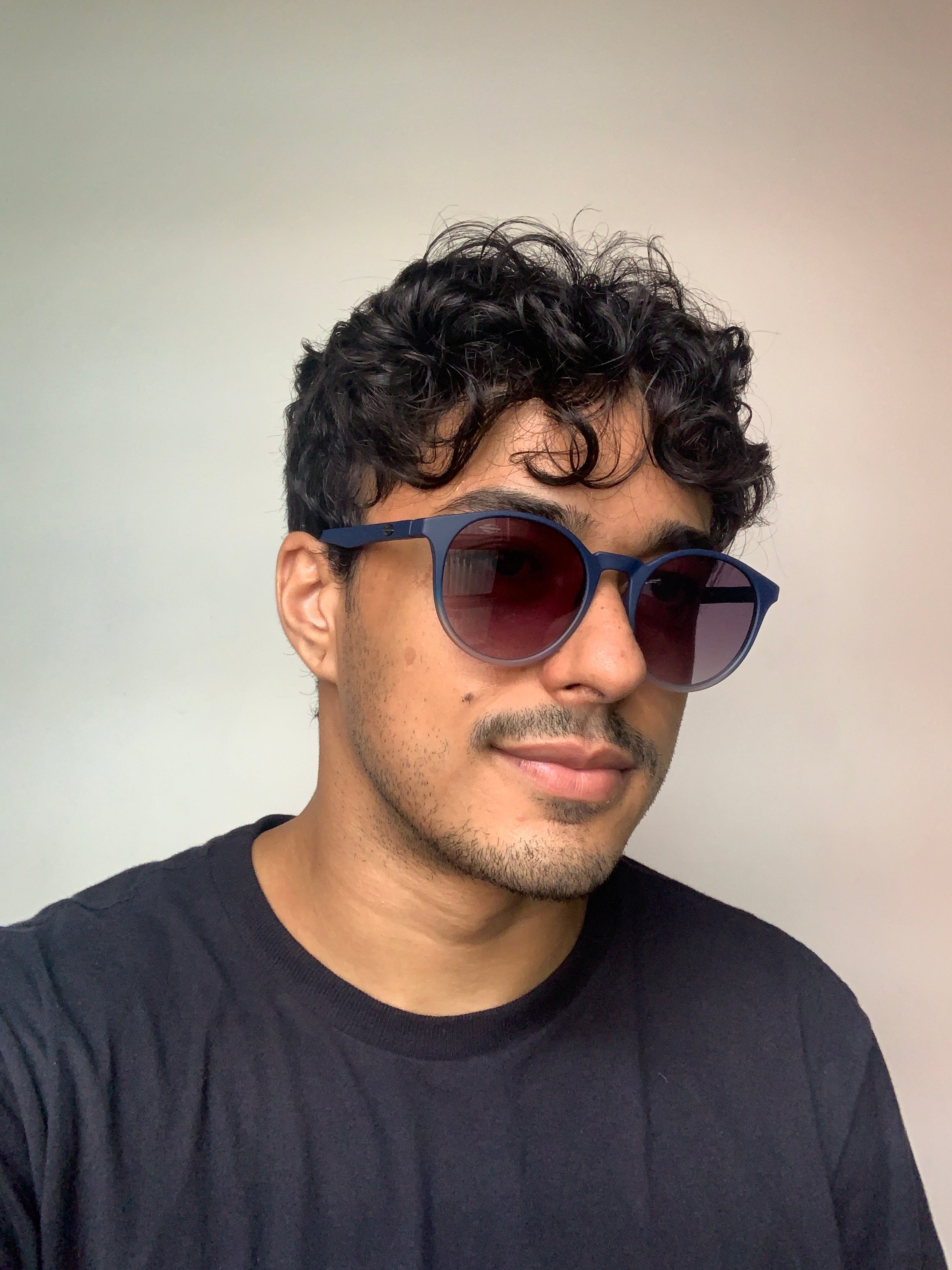 Mormaii Agra Sun Redondo Azul Degradê Fosco/ Preto Degradê - Solar - TAM 50 mm