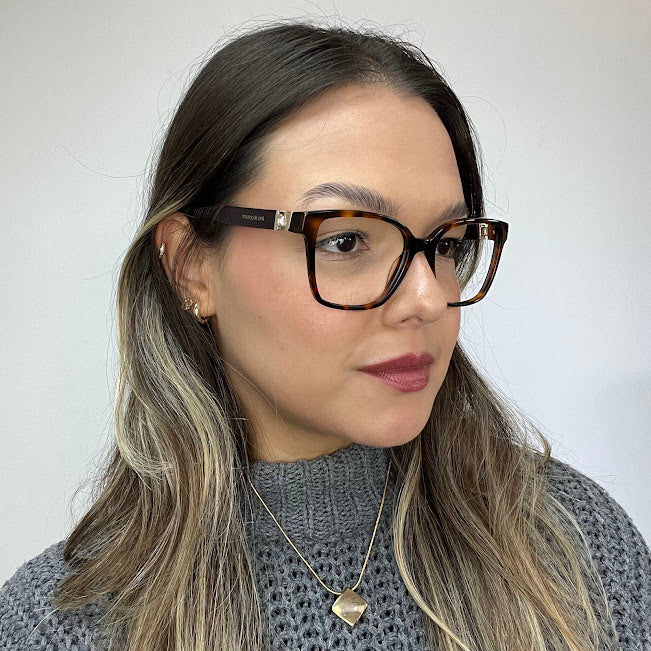 Ana Hickmann 20 Anos AH60050 G01 Turtle Haste Dupla - Grau - 53 mm