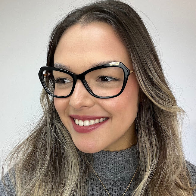 Ana Hickmann 20 Anos AH60041 A01 Preto Brilho - Grau - 56 mm