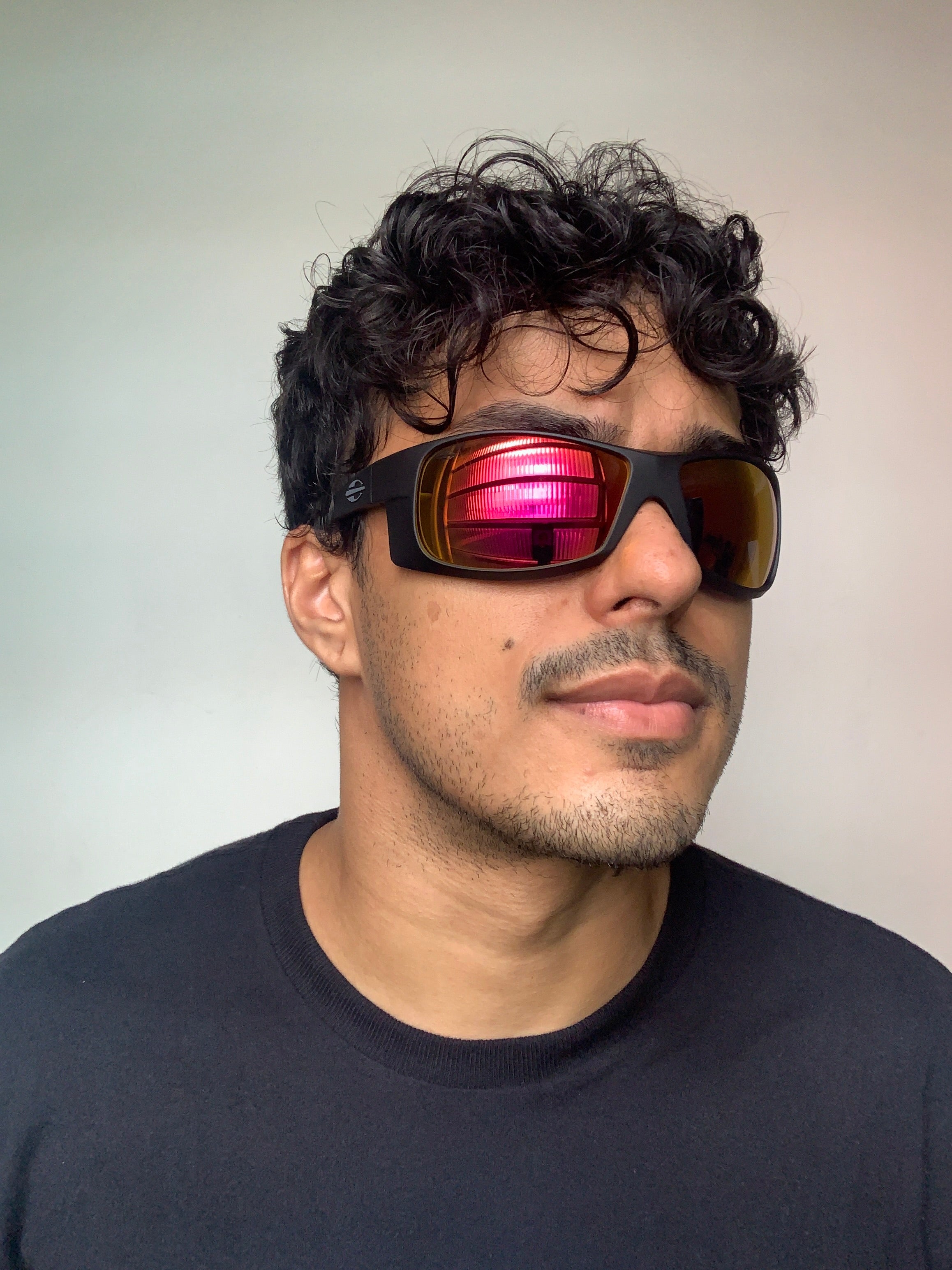 Mormaii Acqua Esportivo NG Preto Fosco/ Vermelho Espelhado - Solar - TAM 115 mm