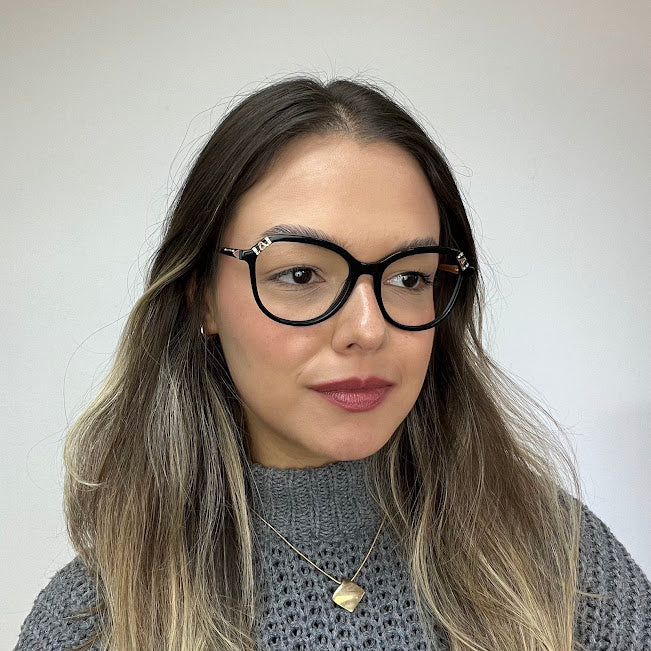 Ana Hickmann 20 Anos AH60044 A01 Preto e Dourado - Grau - 53 mm