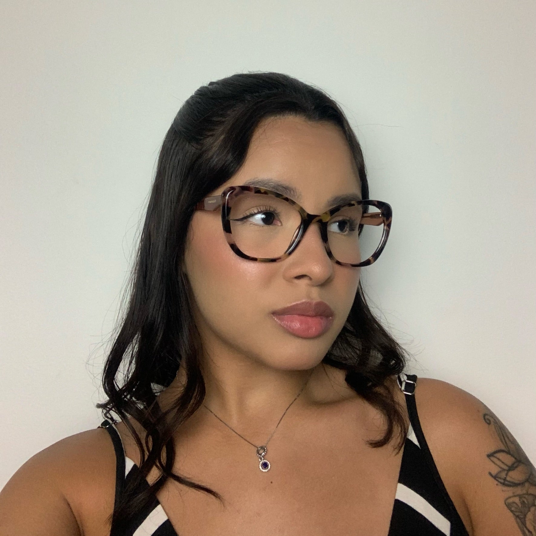 Hickmann HI60034 G21 Marrom e Rosa Mesclado Translúcido - Grau - 55 mm