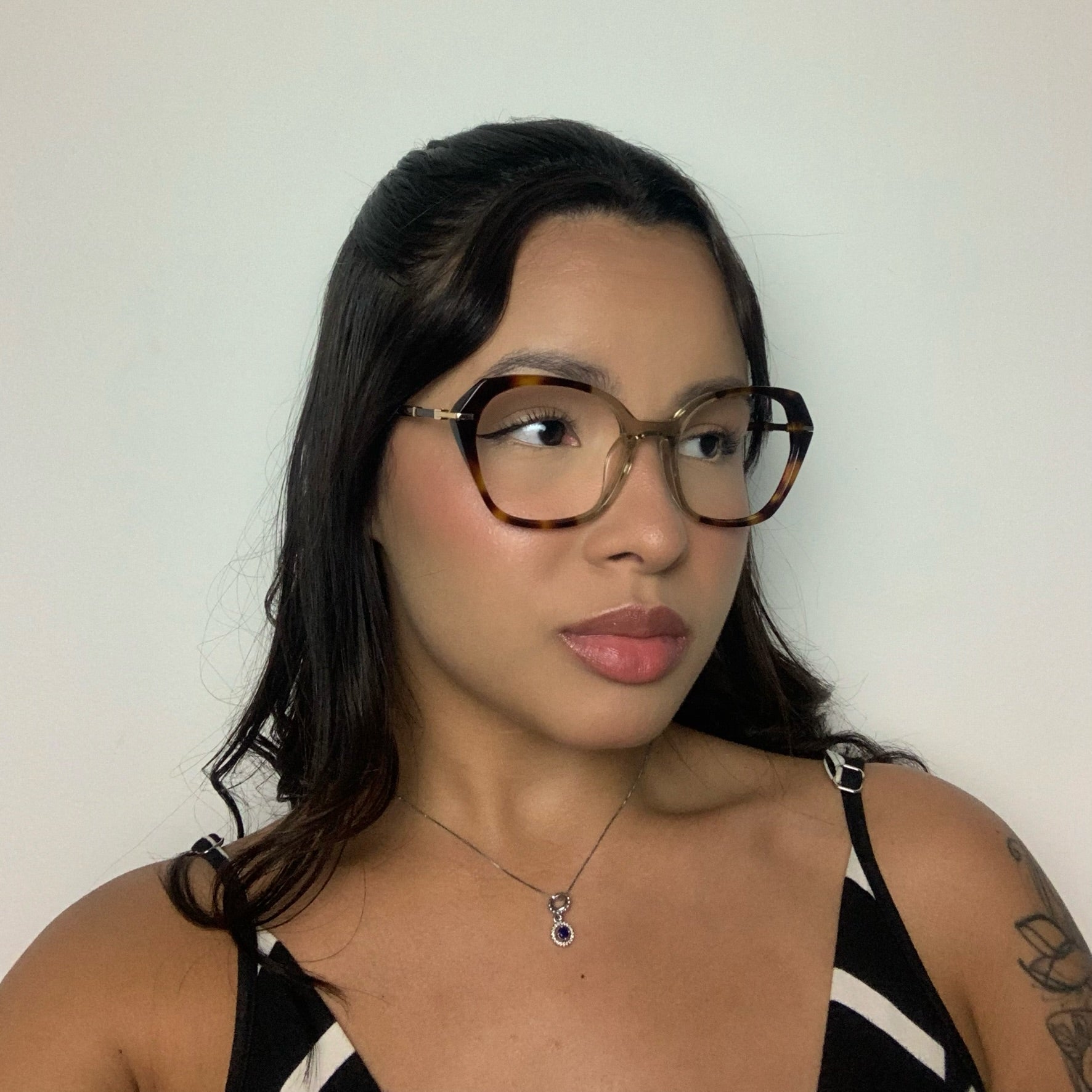 Ana Hickmann 20 anos AH60001 G01 Marrom Mesclado Brilho - Grau - 54 mm