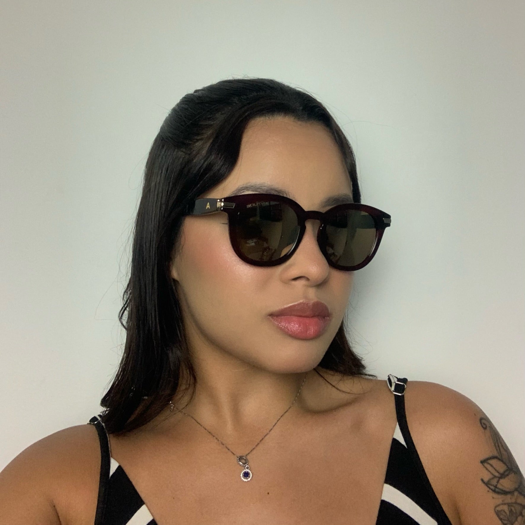 Atitude AT5366 T01 Marrom Translúcido Marrom Espelhado - Sol - 48 mm