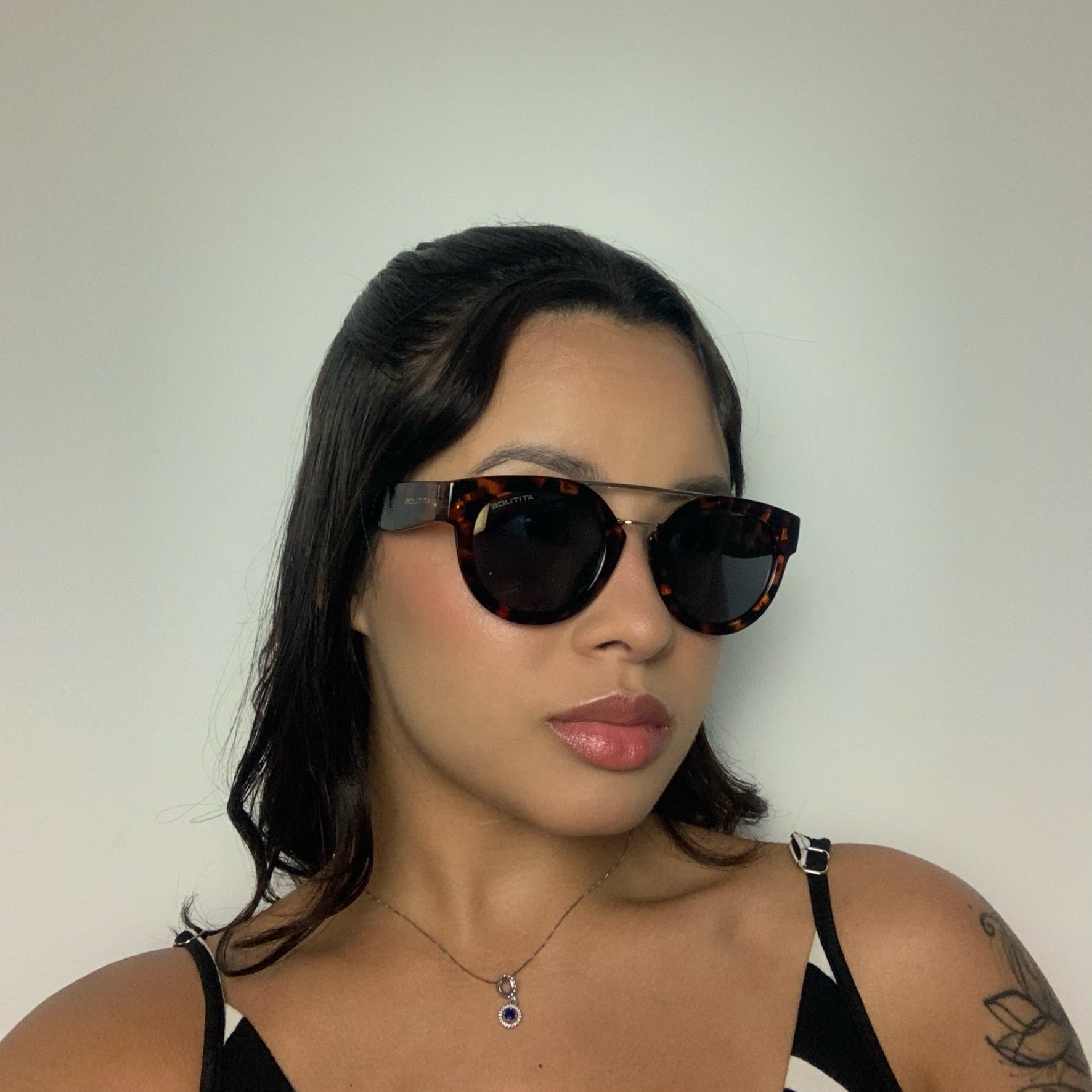 Atitude AT5291 G22 Marrom Mesclado Dourado Espelhado - Sol - 48 mm