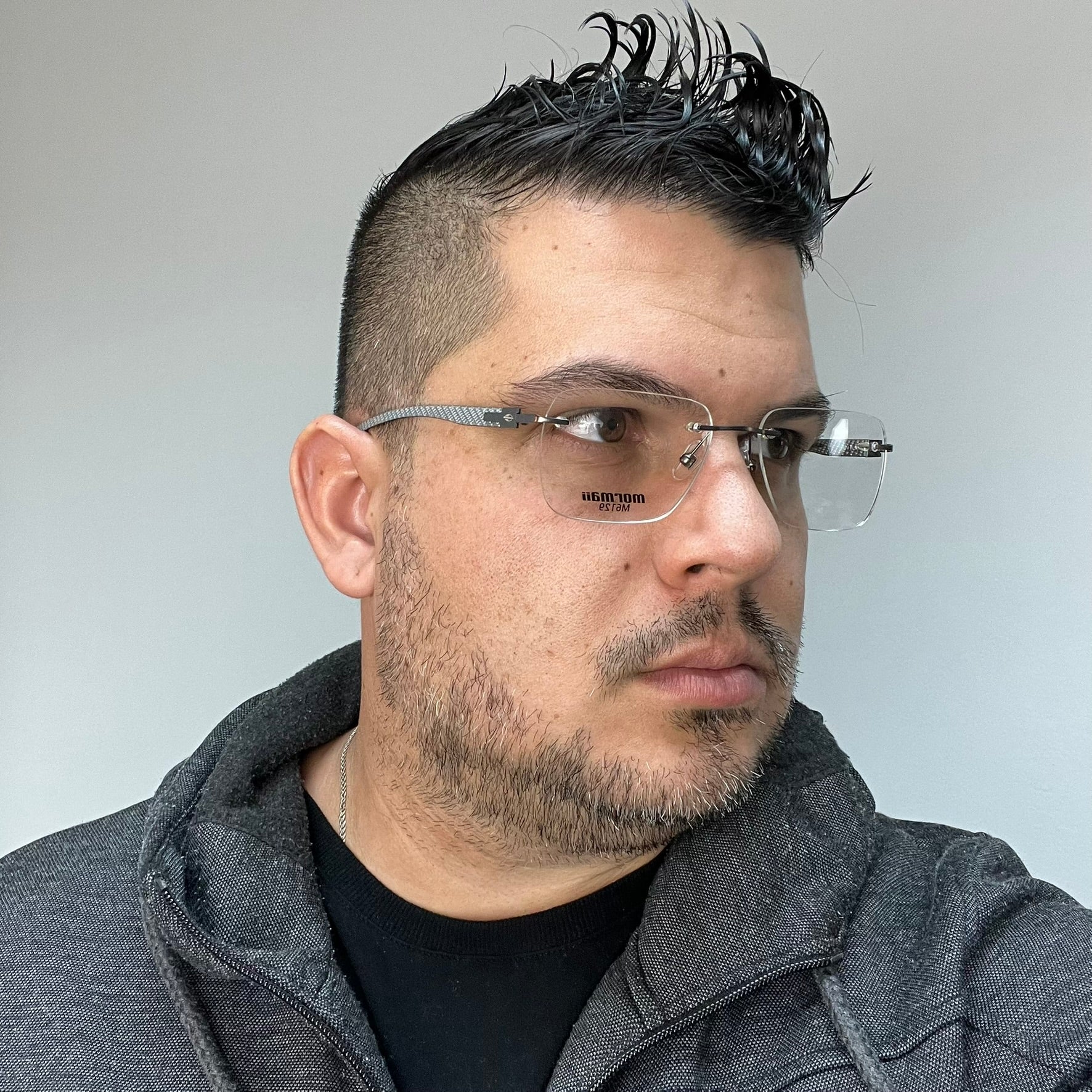 Mormaii M6129 Retangular Cinza Fosco e Prata Brilho - Grau - TAM 55 mm