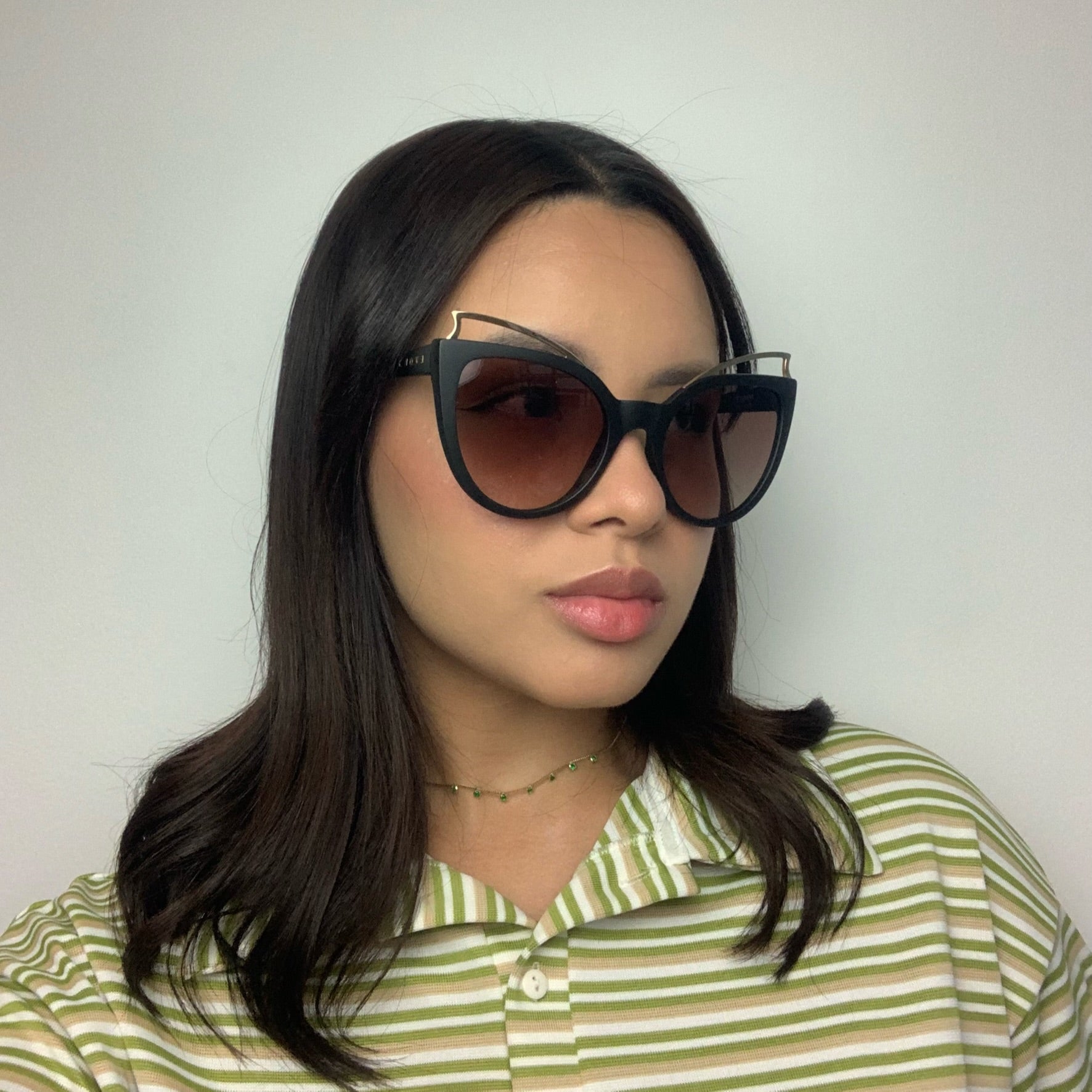 Óculos de Sol Evoke Penelope A11 Black Matte / Brown Gradient Unico - Lente 5,6 cm