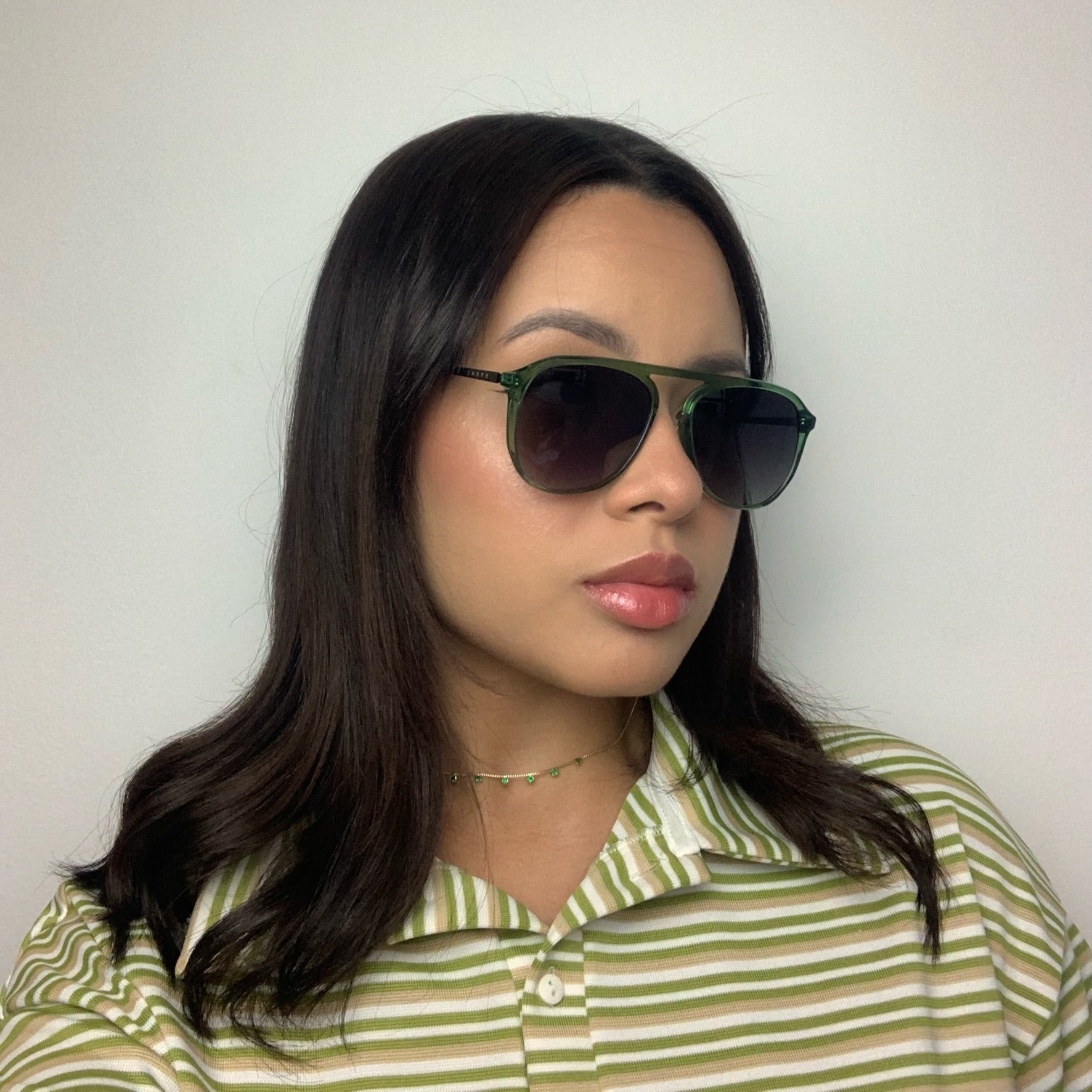 Evoke RX66S E01 Verde Translúcido Preto Degradê - Sol - 49 mm