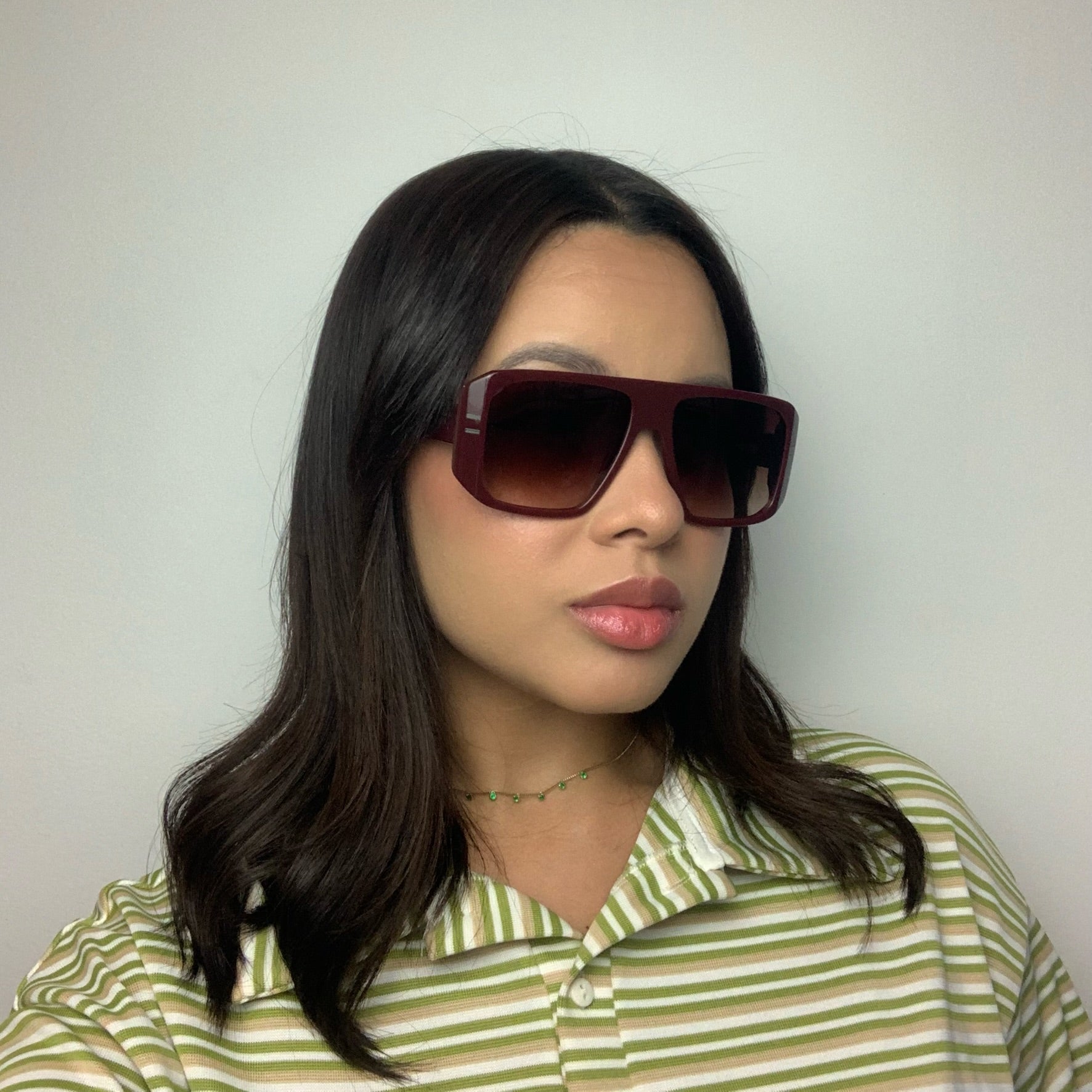 Evoke EVK 30 BRC01 Vinho Vermelho Degradê - Sol - 56 mm