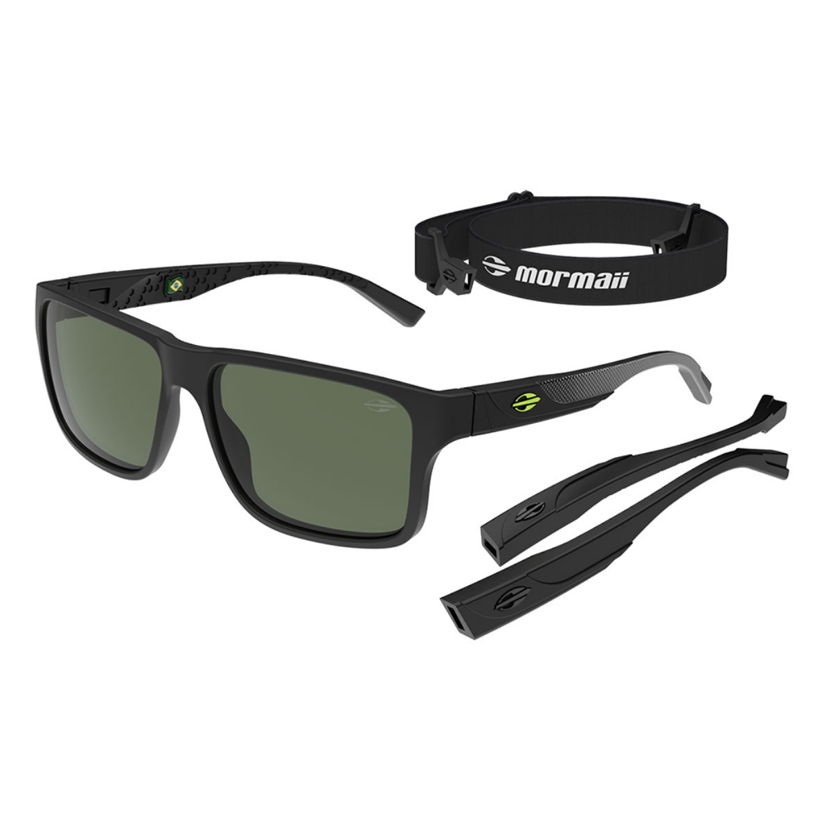 Mormaii Ancara 3 Preto Com Amarelo Fluor Lente G15 - Sol - 57 mm