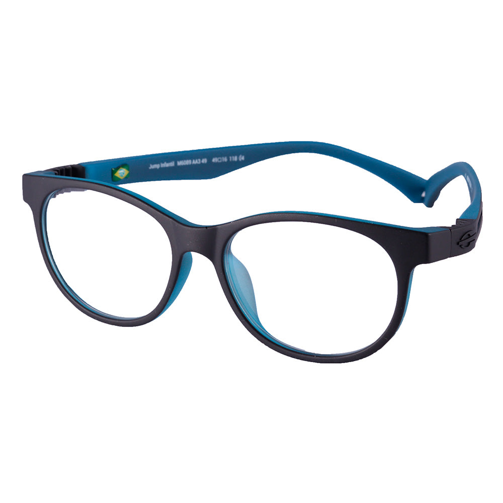 Mormaii Infantil Jump Redondo Preto e Azul fosco - Grau - TAM 49 mm