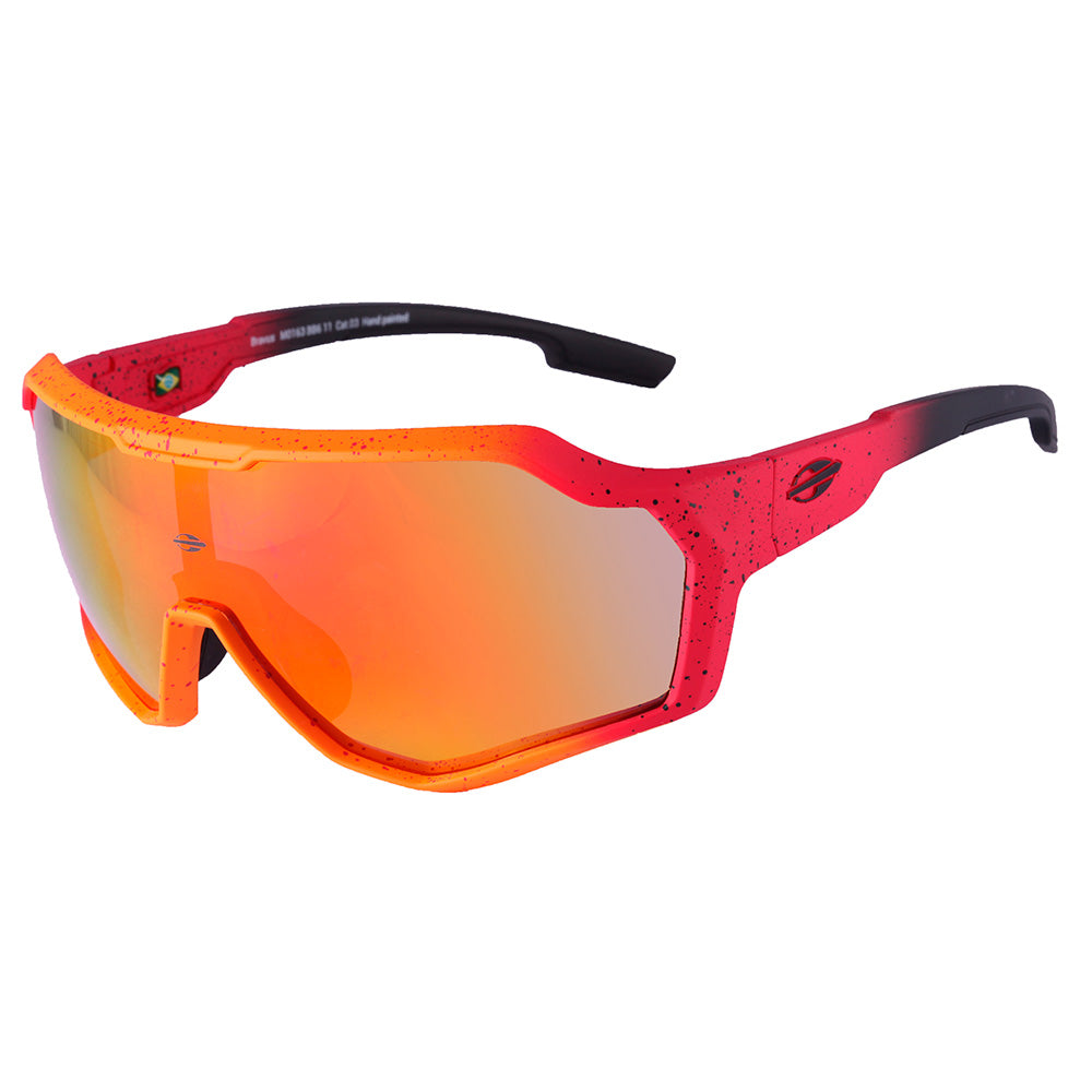 Mormaii Bravus Esportivo Laranja e Vermelho Fosco/ Vermelho Espelhado - Solar - TAM 155 mm