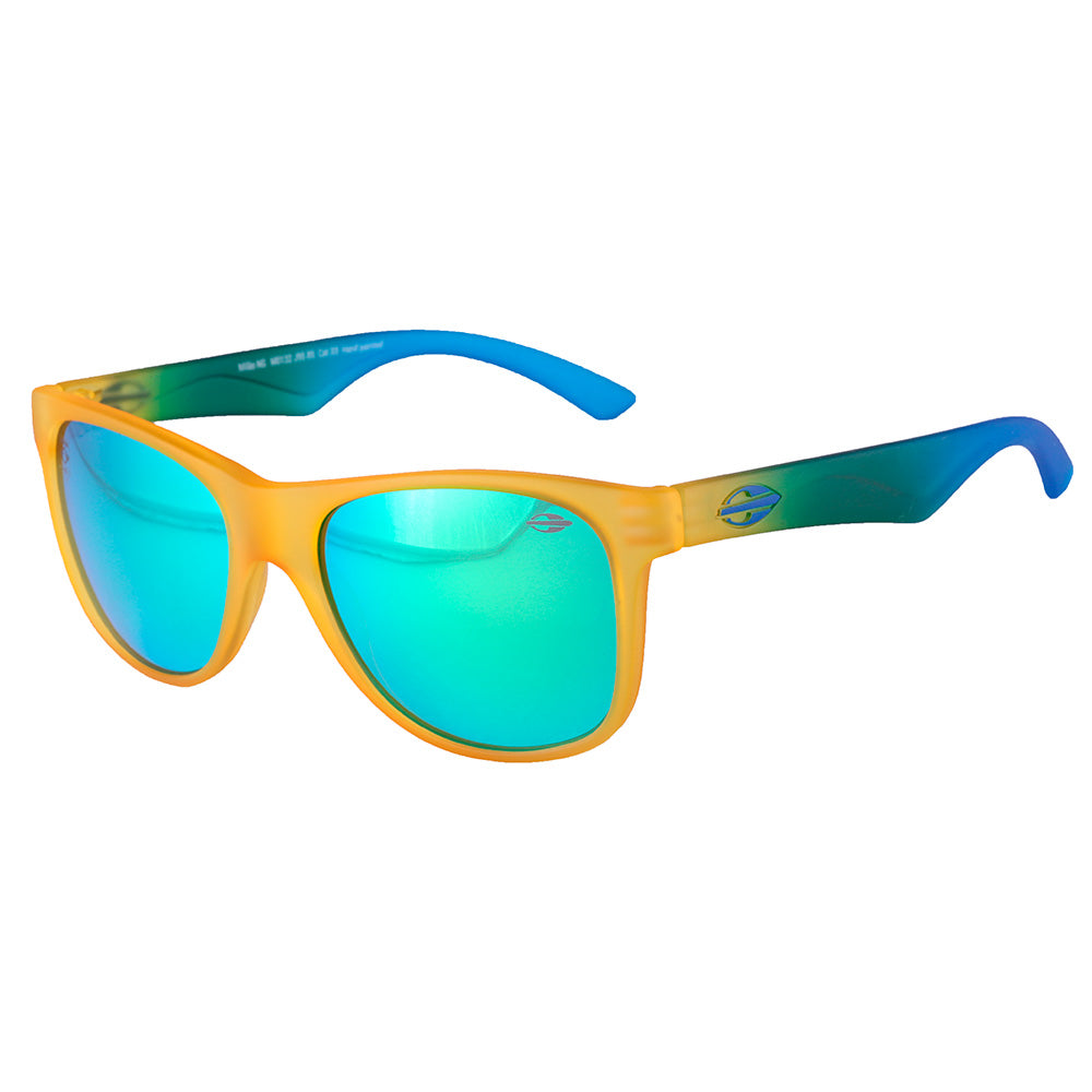 Mormaii Milão NG Brasil Retangular Amarelo e Verde tarnslúcido/ Verde Espelhado - Solar - TAM 56 mm