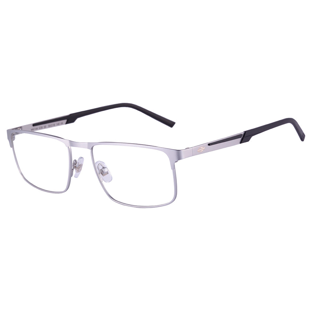 Mormaii M6144 Retangular Prata Fosco Com Preto - Grau - TAM 55 mm