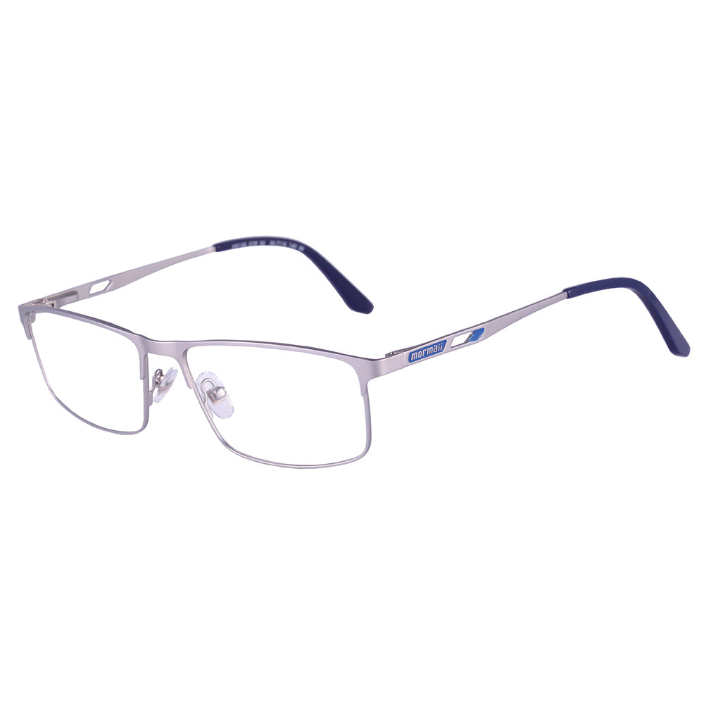 Mormaii M6146 Retangular Prata Fosco/ Azul - Grau - TAM 56 mm
