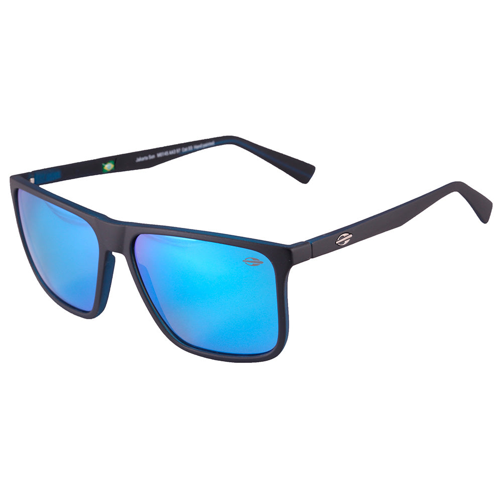 Mormaii Jakarta Sun Preto e Azul Fosco/ Azul Espelhado - Lente 6,0 cm -Sol