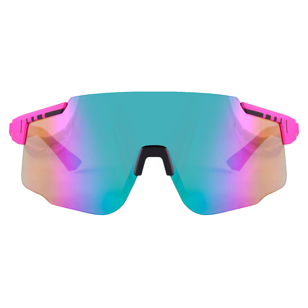 Mormaii Grand Tour Rosa e Preto Fosco/ Verde e Roxo Espelhado - Lente 15,5 cm -Sol