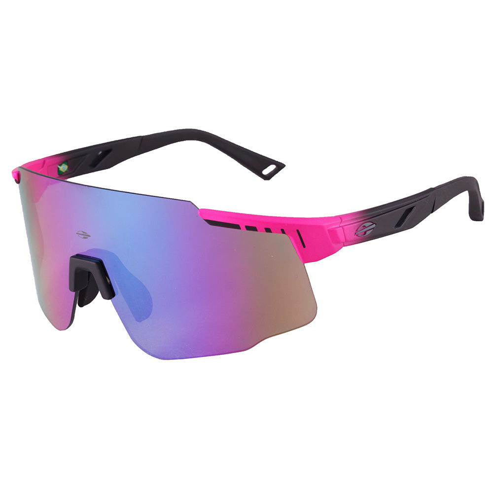 Mormaii Grand Tour Rosa e Preto Fosco/ Verde e Roxo Espelhado - Lente 15,5 cm -Sol