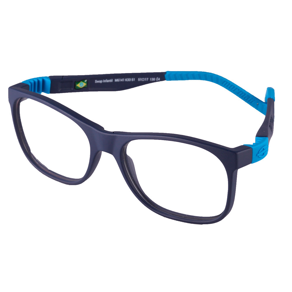 Mormaii Swap Infantil Preto e Azul Fosco/ Azul Espelhado - 51 mm - Grau