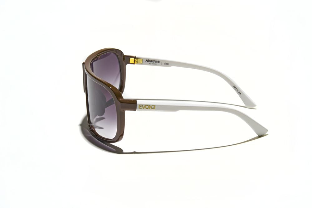 Evoke Nosedive High-end GB01 Brown White Gold Gray Gradient - Lente 137 MM - Sol