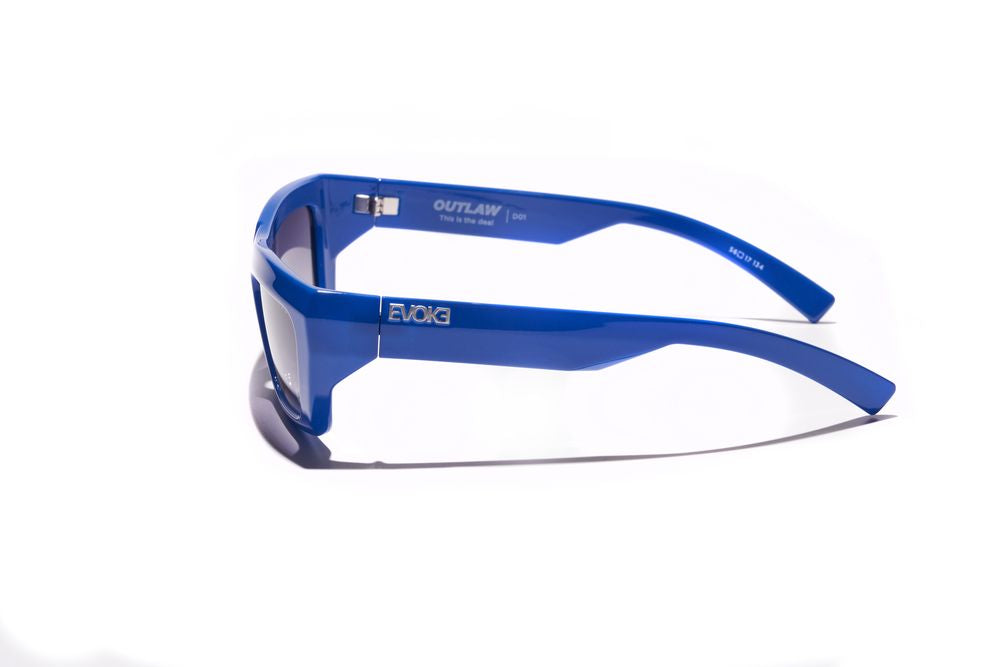Evoke Outlaw High-end D01 Eletric Blue Silver Gray Gradient - Lente 56 MM - Sol