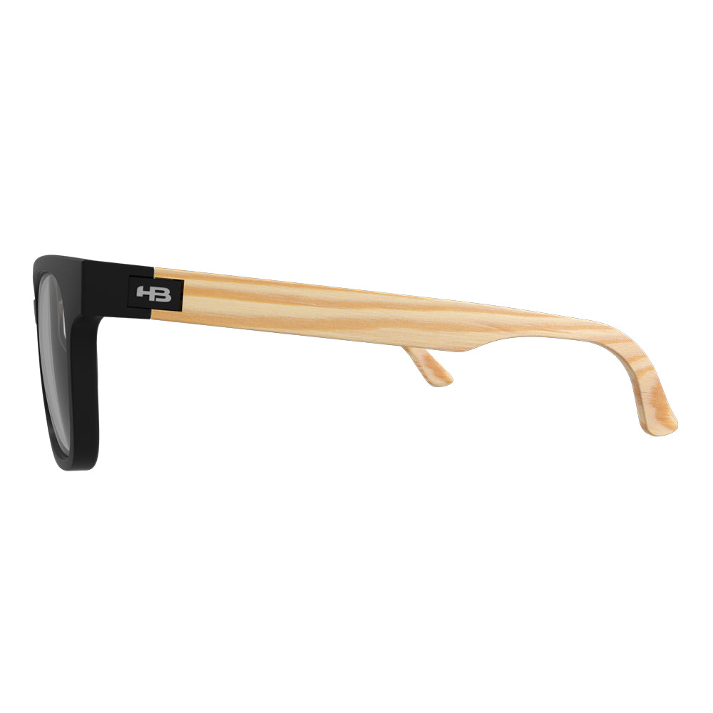 HB Polytech 0449 Matte Black/ Wood - 52 mm - Grau
