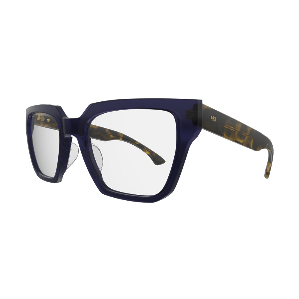 HB 0486 M. Blue/ Classical Havana 51 mm - Grau