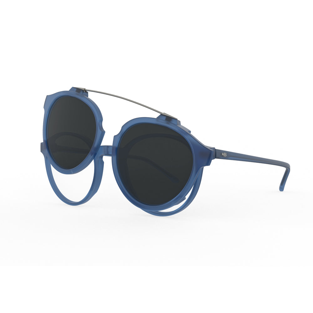 HB Switch Clip on 0492 M Ultramarine/ Gray Polarized Lente 4,7 cm - Grau