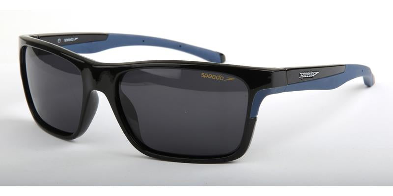 Speedo Rowing A01 Preto Brilho E Cinza Fosco/ Preto Polarizado 60 mm - Sol