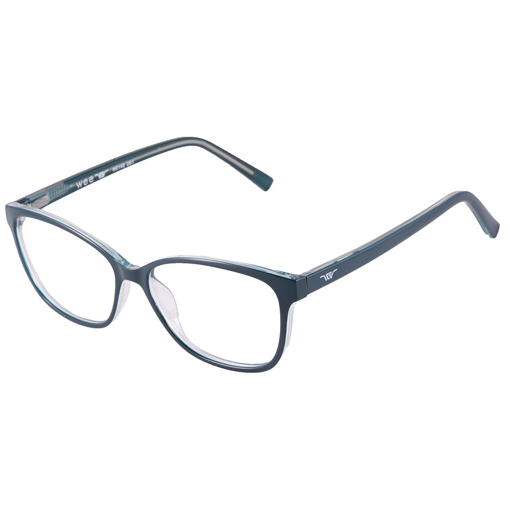 Wee W0148 D01 Verde e Transparente Brilho - Lente 5,5 cm  - Grau