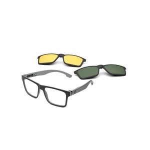 Mormaii Clip On Swap NG Duo PRETO E CINZA FOSCO/ VERDE POLARIZADO/ AMARELO POLARIZADO LENTE 5,6cm