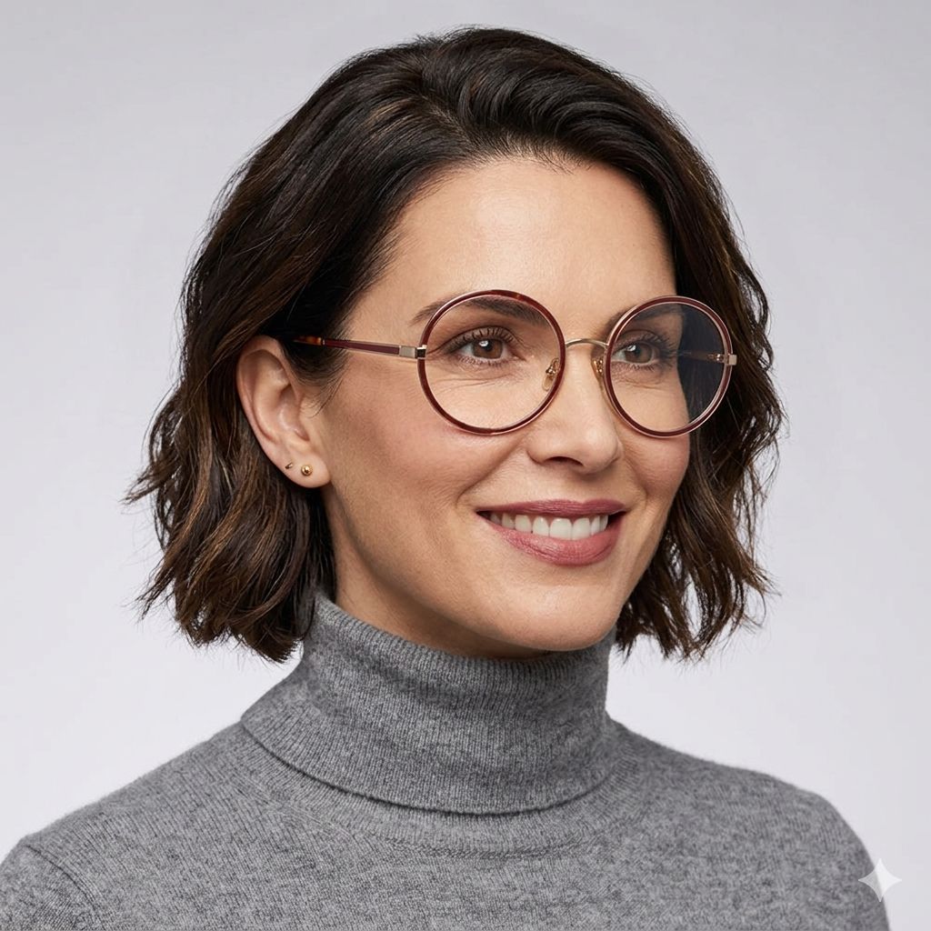 Chloé CH0103O 005 Dourado e Vinho Brilho - Grau - 54 mm