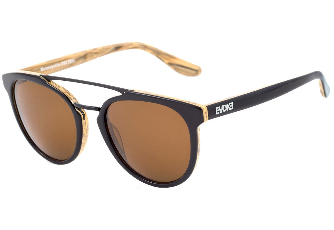 Evoke Kosmopolite Ds3 M01 Black Shine & Wood/ Brown - Sol