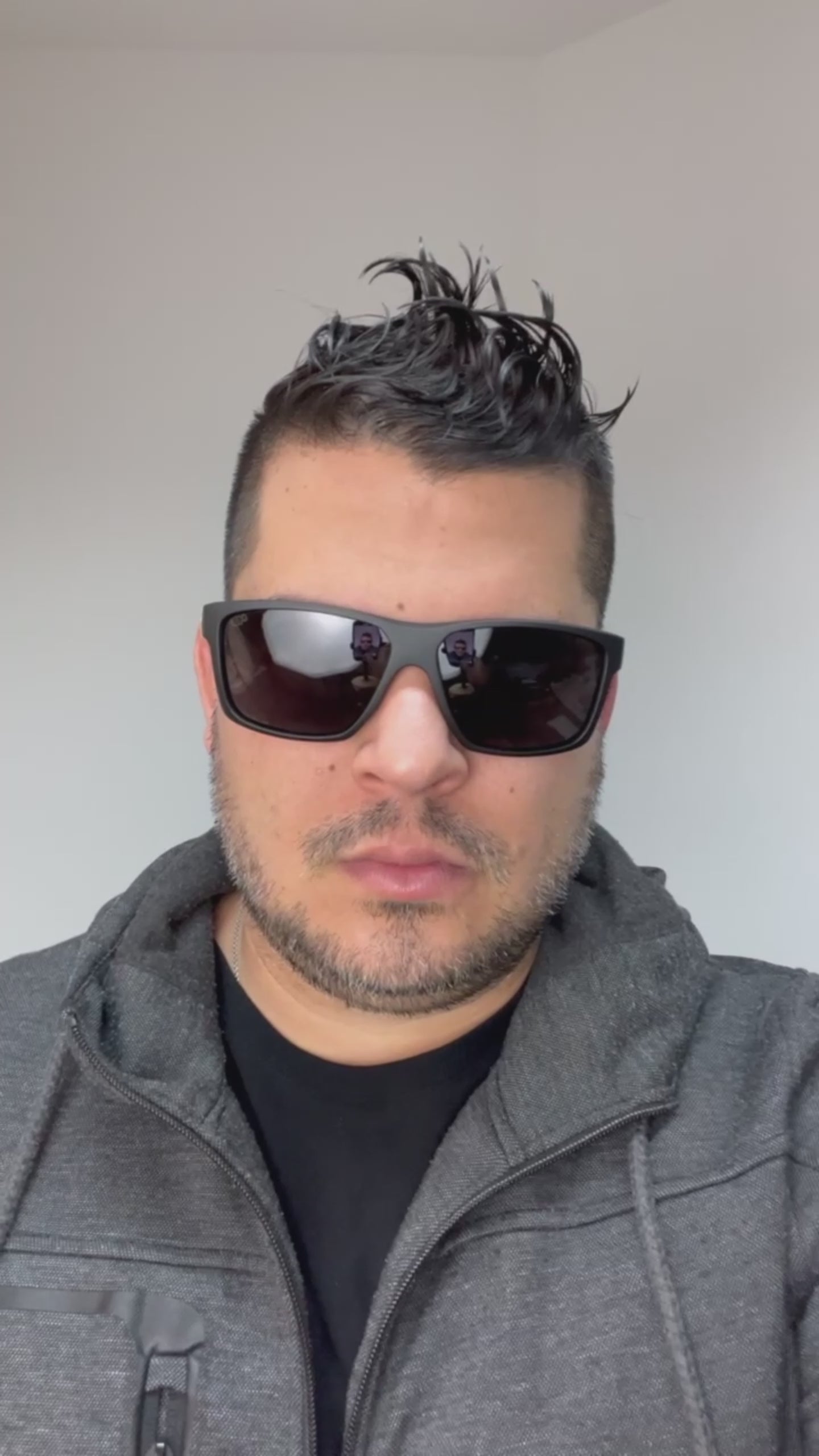 HB Freak Matte Black Wood Polarized Gray - Solar - 56 mm